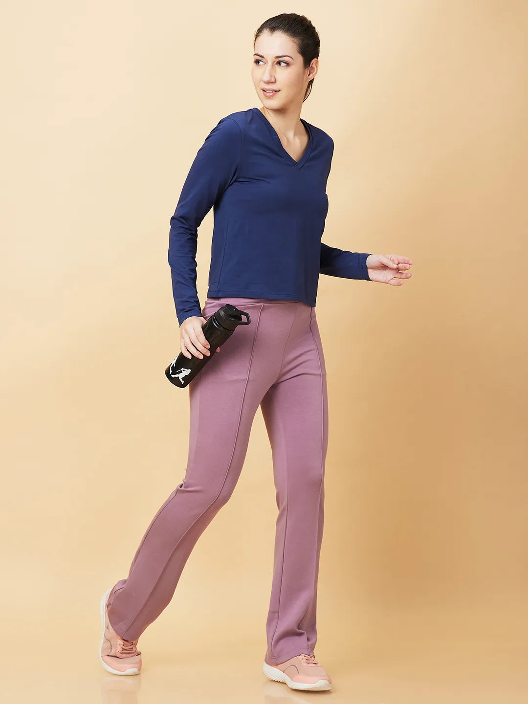 Being Human Clothing Womens-Bottom Leggings Mauve