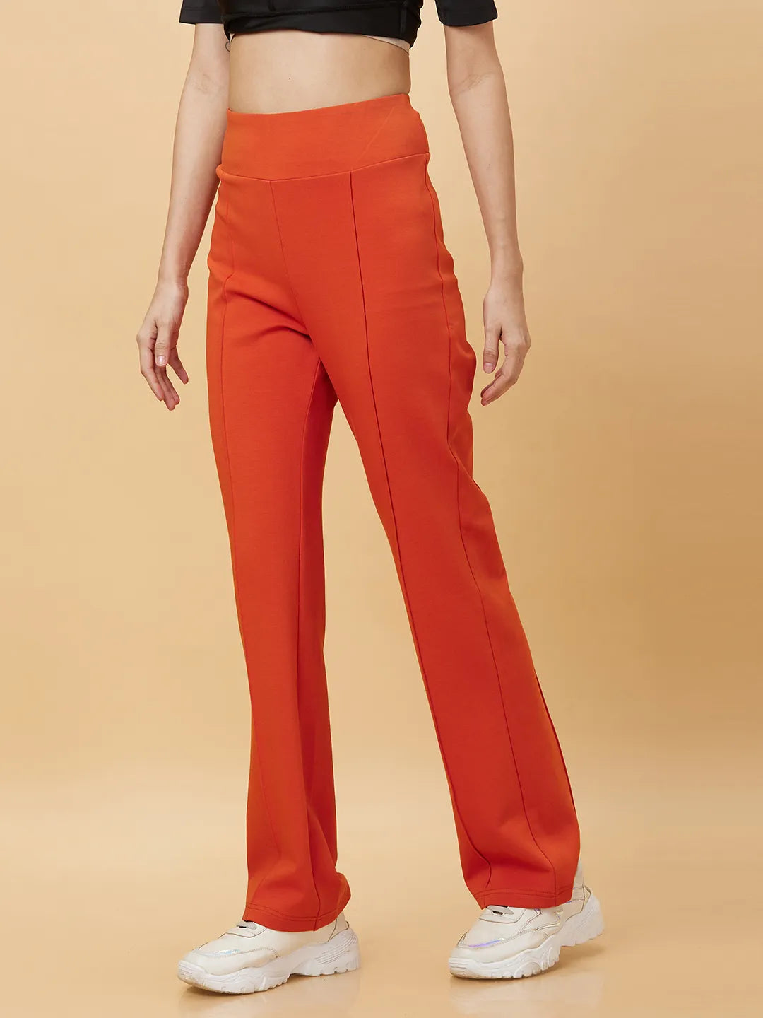 Being Human Clothing Womens-Bottom Leggings Orange