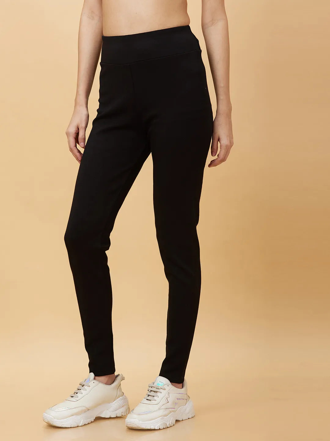 Being Human Clothing Womens-Bottom Leggings Black