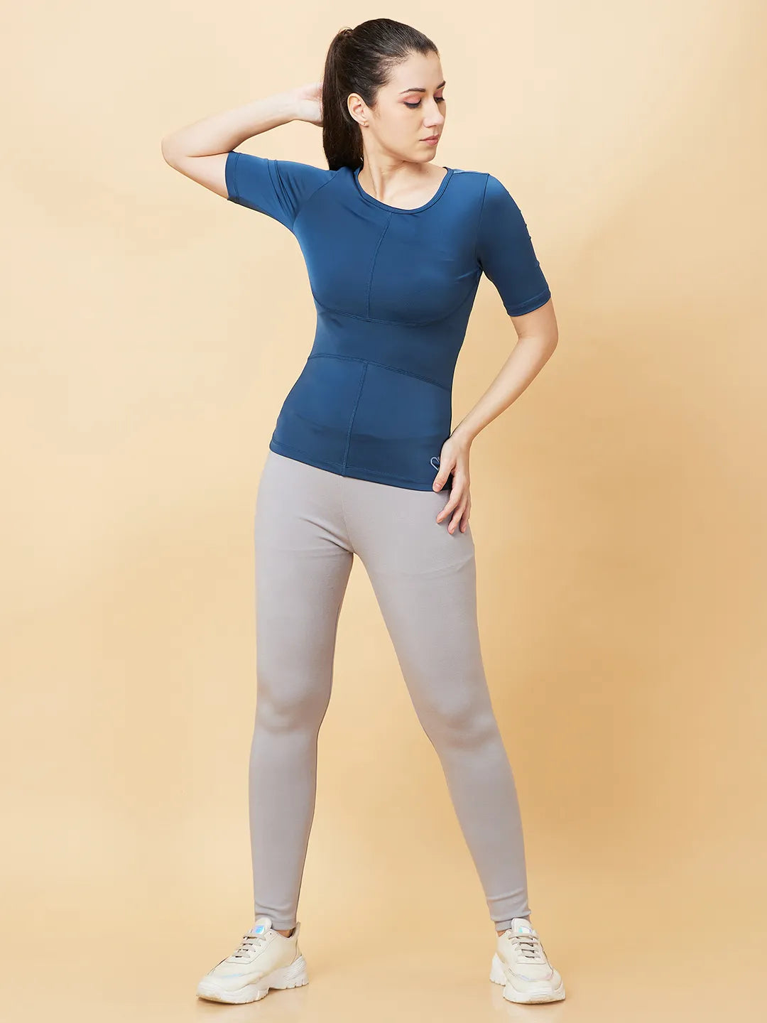 Being Human Clothing Womens-Bottom Leggings Grey