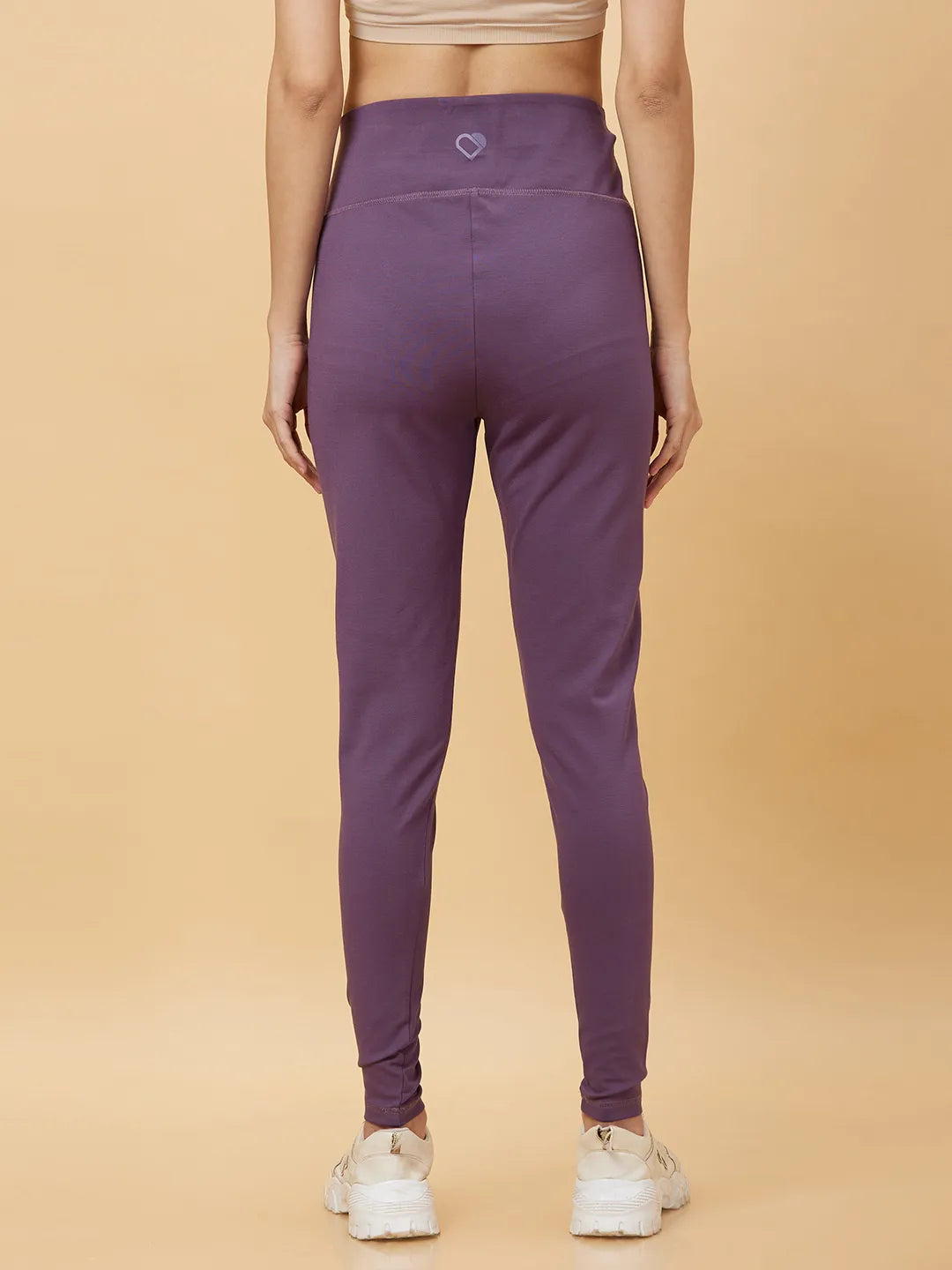 Womens-Bottom Leggings Deep Mauve by Being Human Clothing
