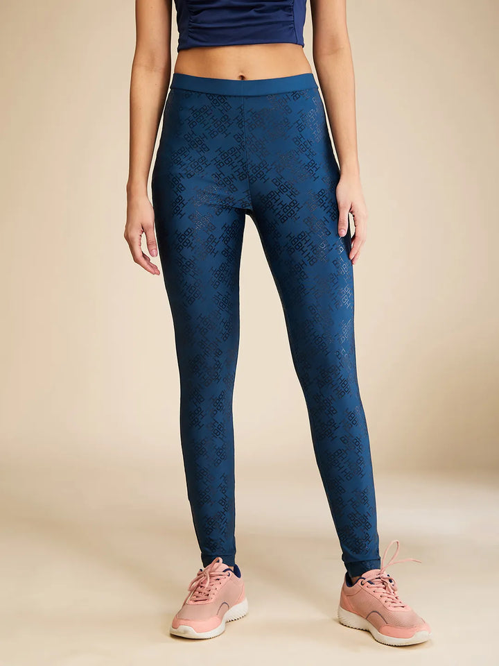 Blue Slim Fit Women's Leggings By Being Human Clothing