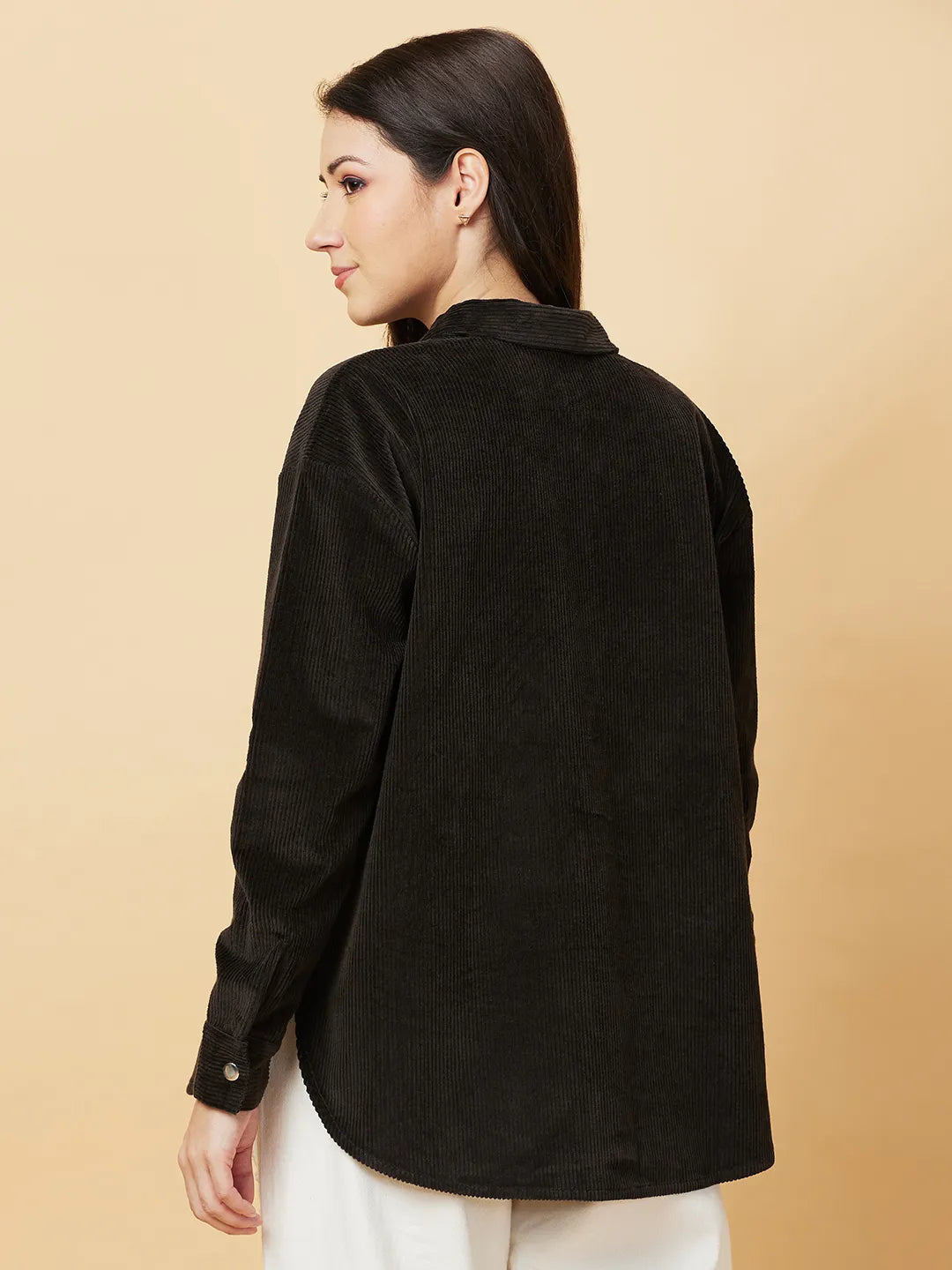 Womens-Top Shirts Dark Olive by Being Human Clothing