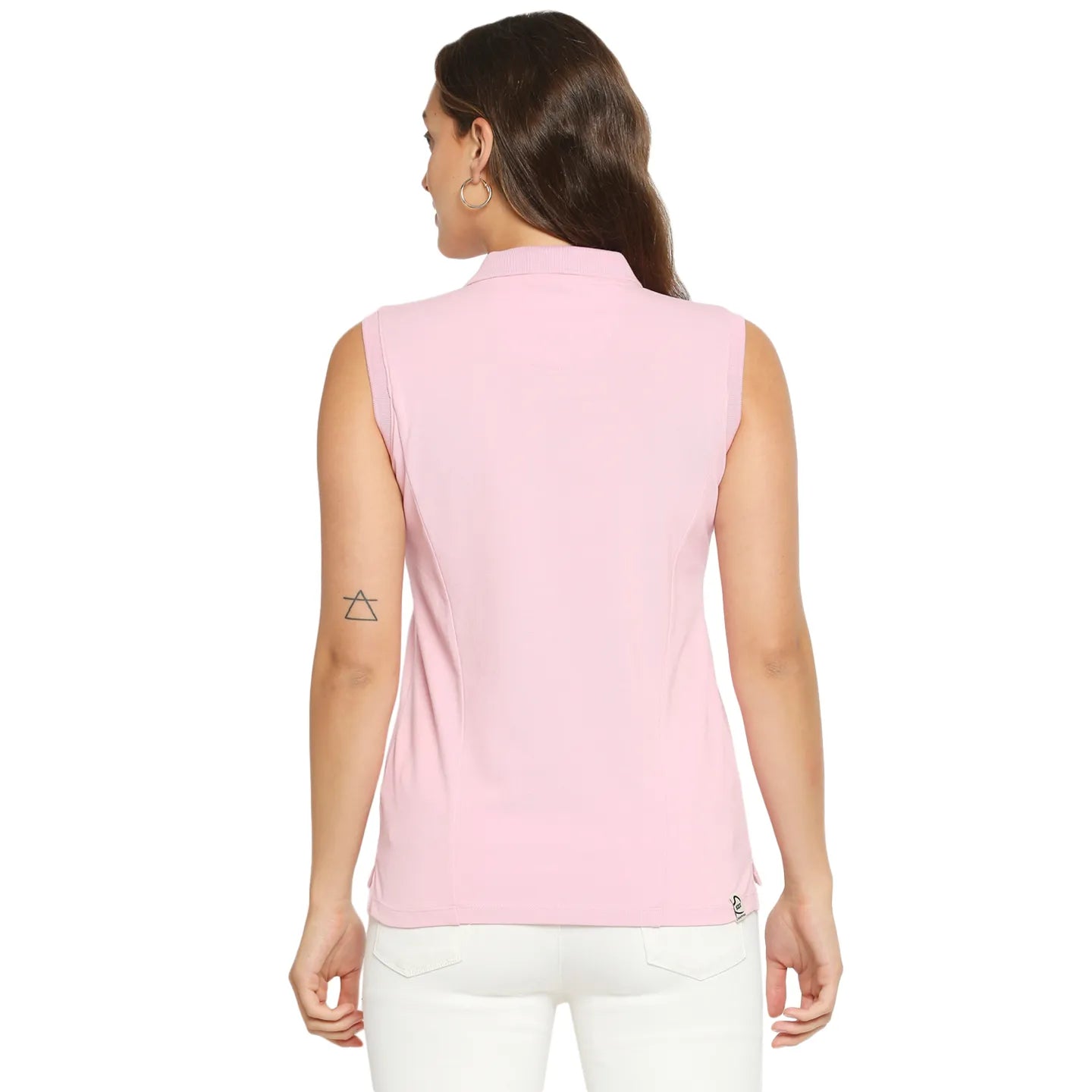 Pink Slim Fit Womens' Cotton T-Shirt By Being Human Clothing