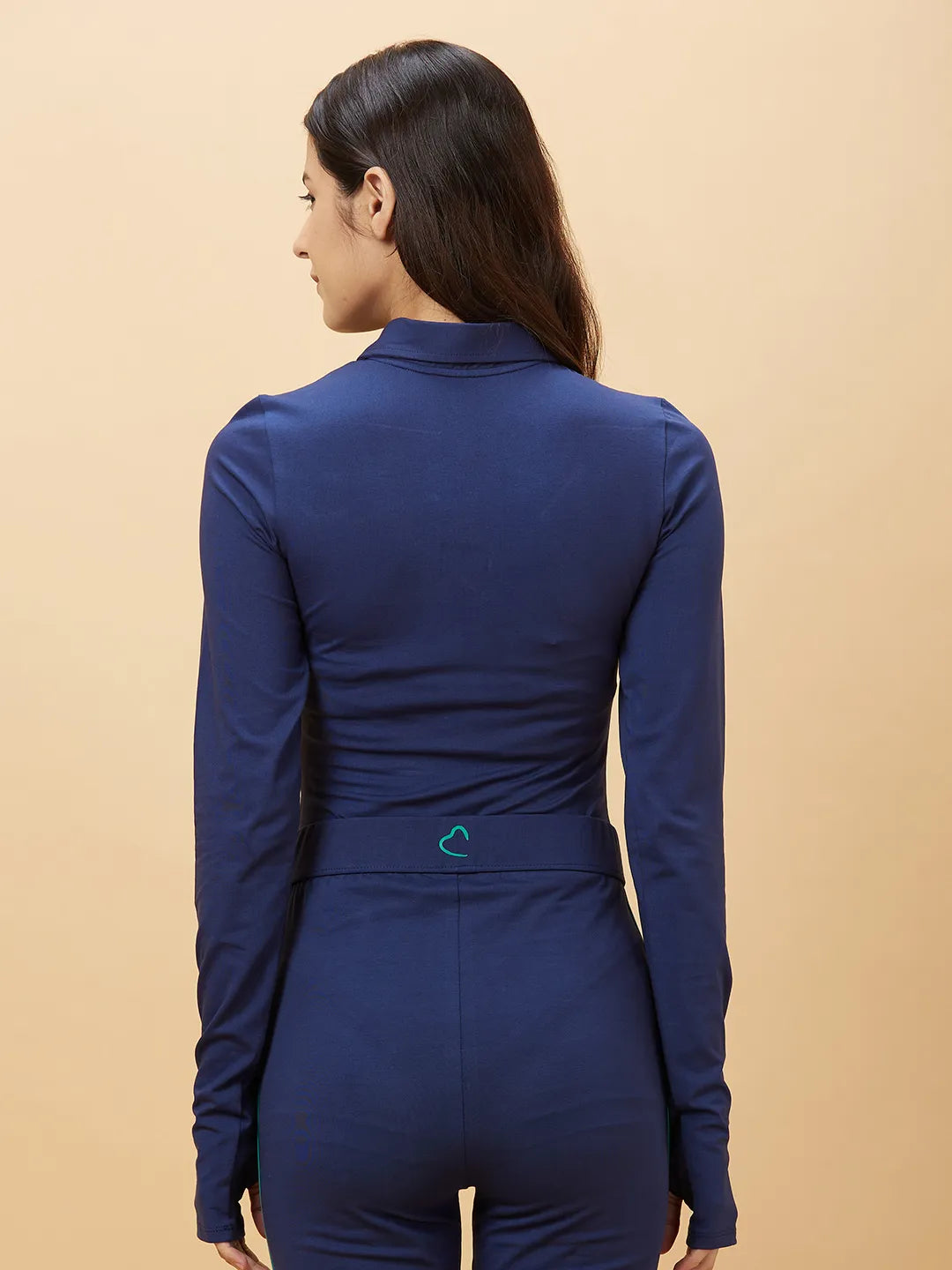 Being Human Clothing Womens-Top Polo Neck Dress Blue