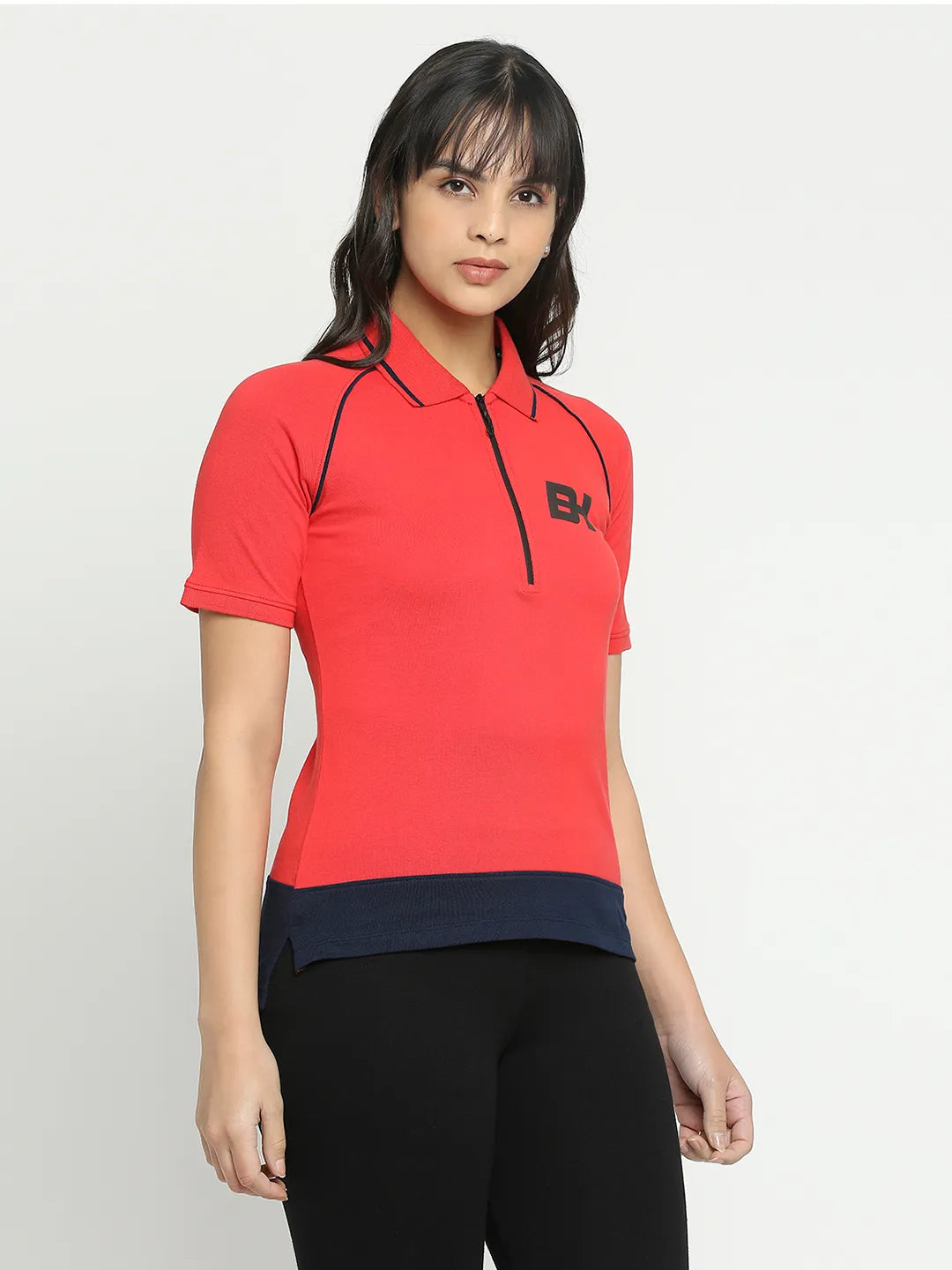 Being Human Clothing Women Semi Fit T-Shirts-Fiery Red