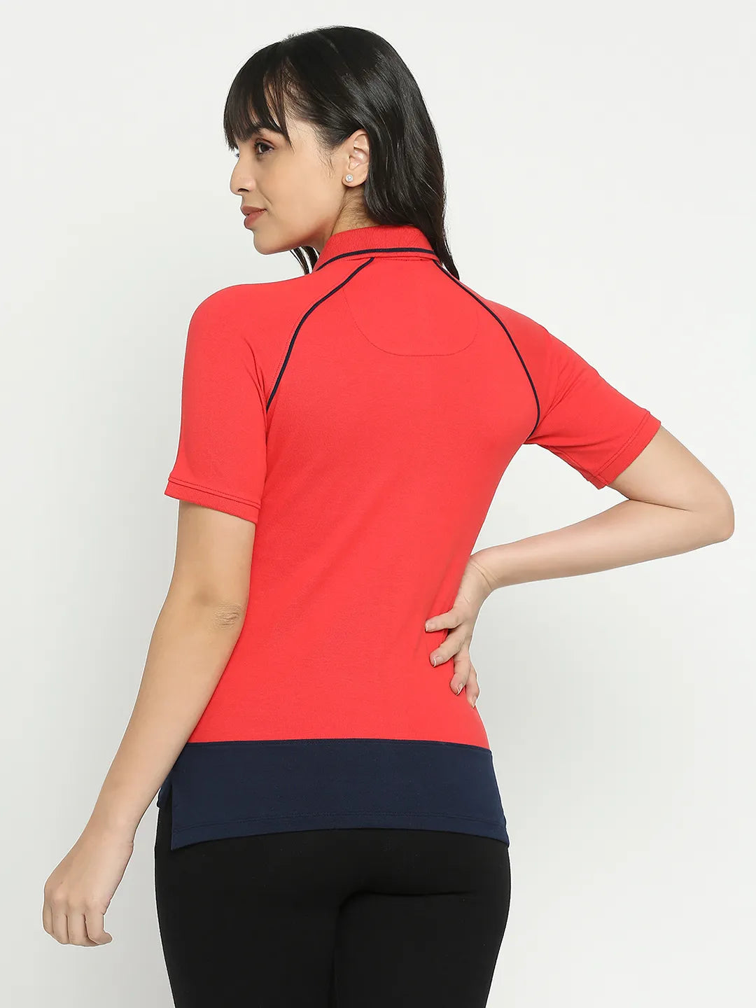 Being Human Clothing Women Semi Fit T-Shirts-Fiery Red