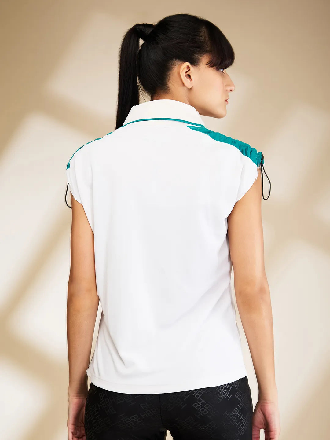 Being Human Clothing Womens-Top Polo Neck Off White