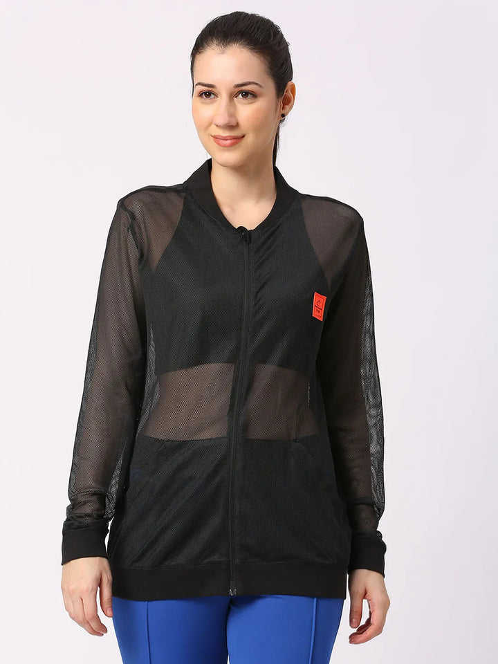 Black Oversized Boxy Fit Women's Shrug By Being Human Clothing