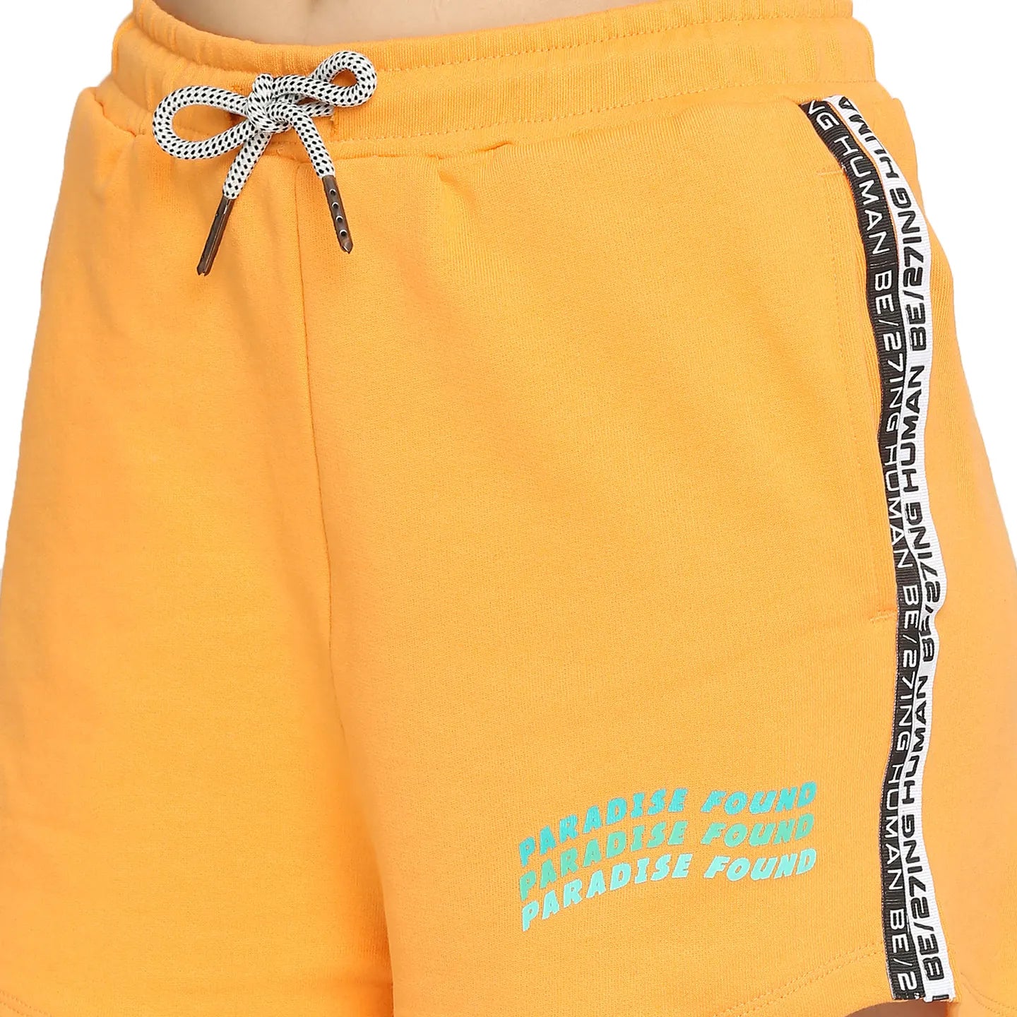 Being Human Clothing Women Relax Fit Shorts-Mock Orange