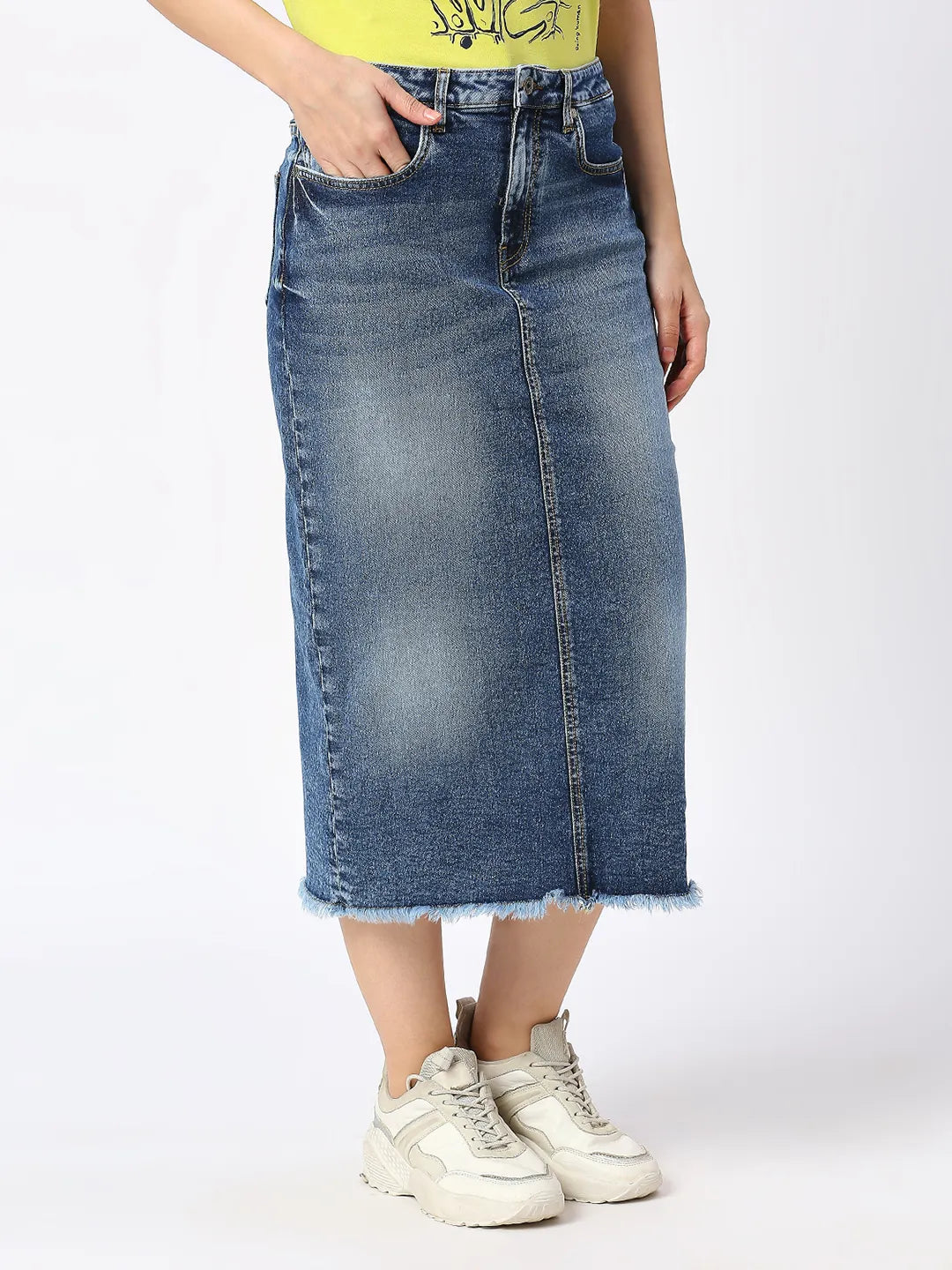 Being Human Clothing Skirts Womens Mid Blue Wash