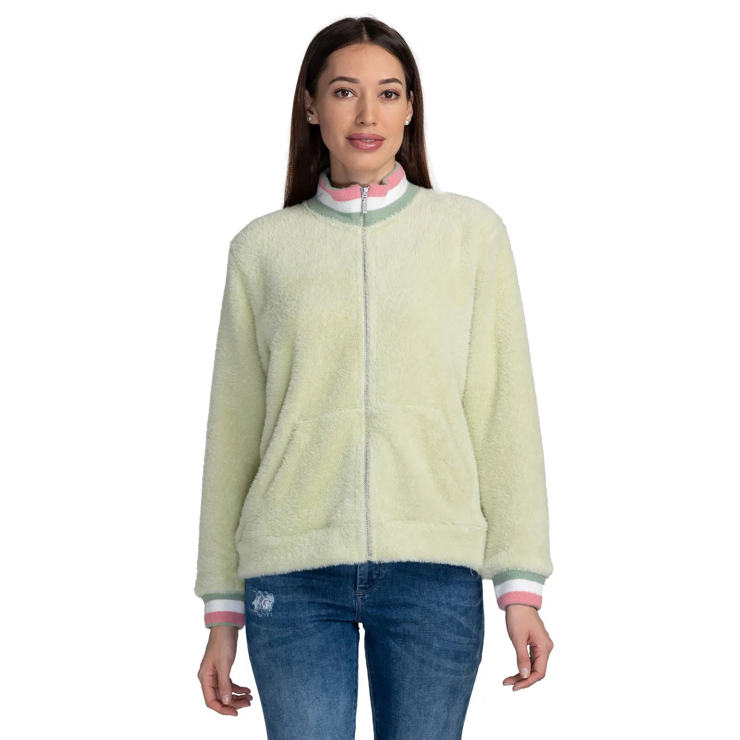 Pista Green Semi Fit Long Sleeve Women's Sweatshirt By Being Human Clothing