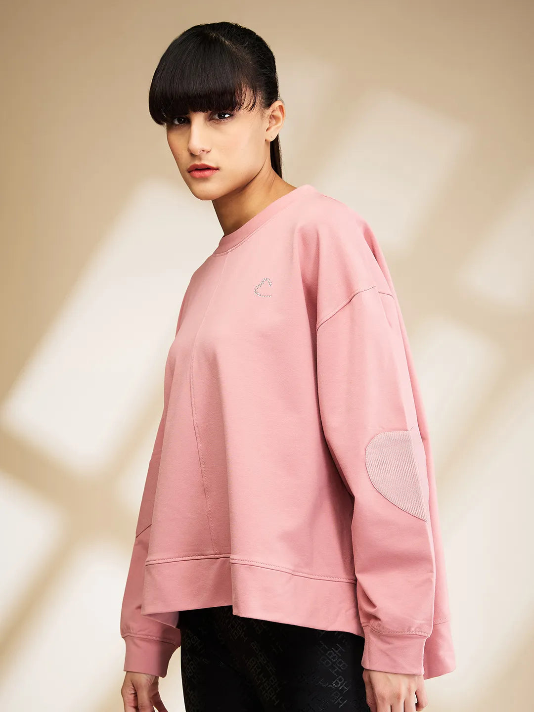 Womens-Top Sweatshirt Dusty Pink by Being Human Clothing