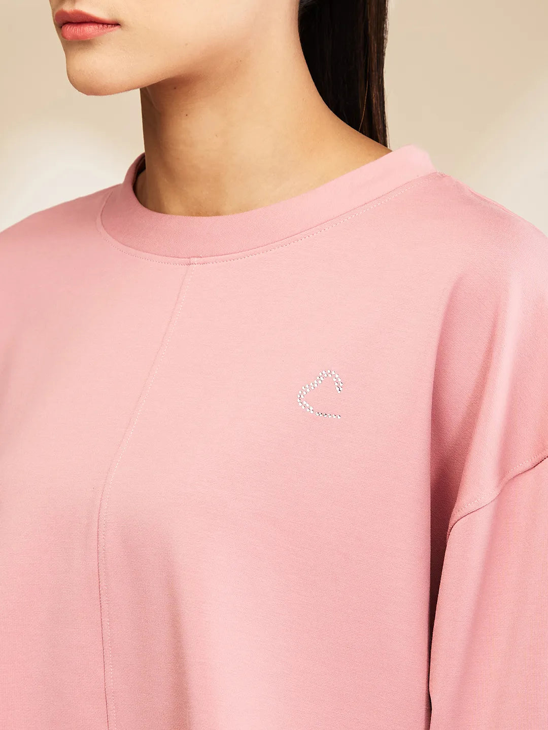 Womens-Top Sweatshirt Dusty Pink by Being Human Clothing
