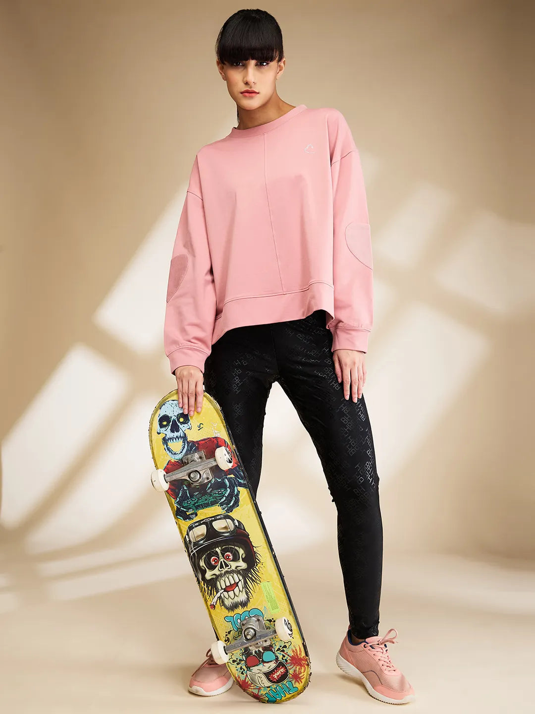 Womens-Top Sweatshirt Dusty Pink by Being Human Clothing