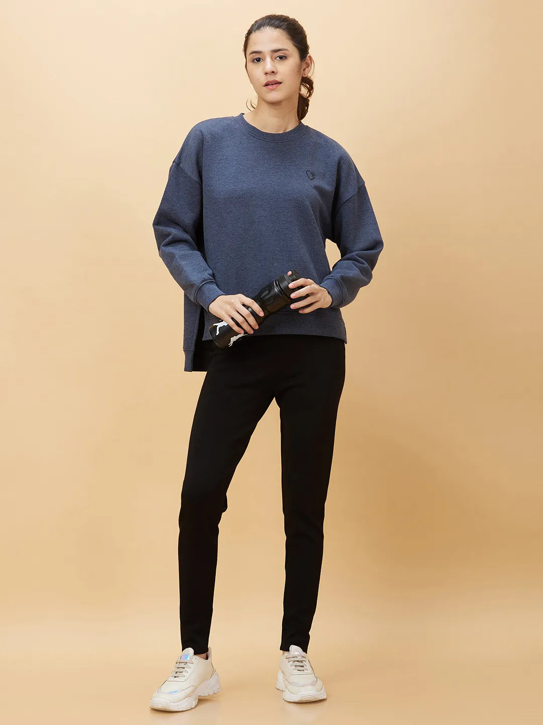 Womens-Top Sweatshirt Charcoal Mel by Being Human Clothing