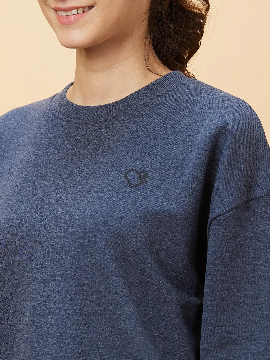 Womens-Top Sweatshirt Charcoal Mel by Being Human Clothing