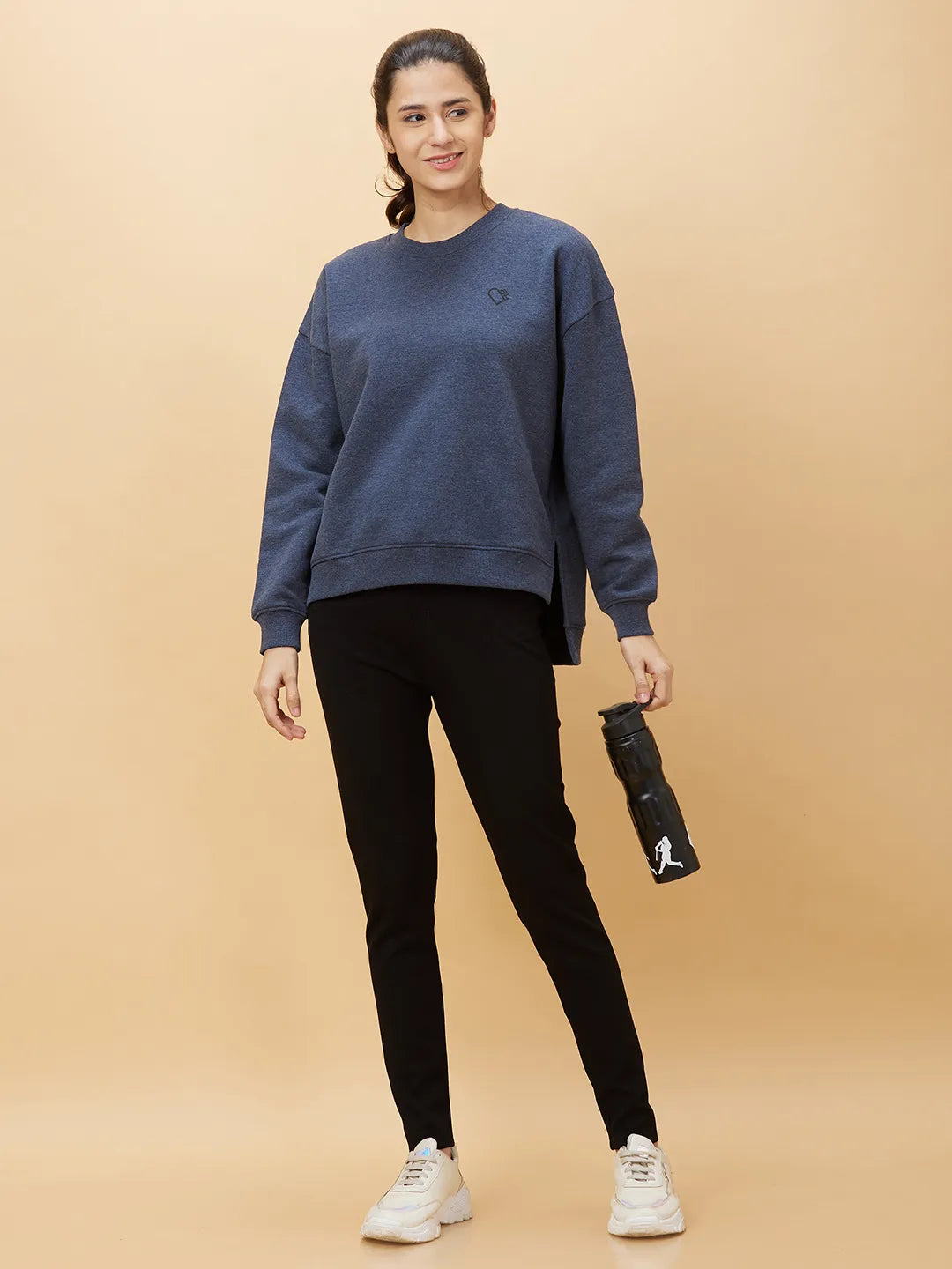 Womens-Top Sweatshirt Charcoal Mel by Being Human Clothing