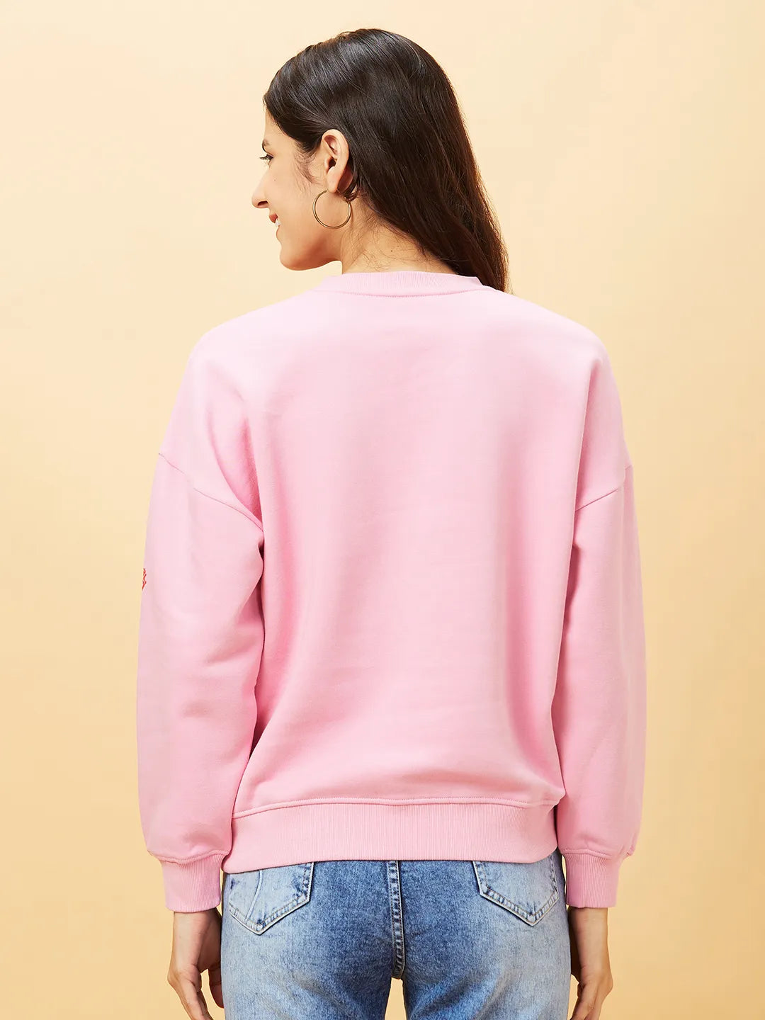 Womens-Top Sweatshirt Quartz Pink by Being Human Clothing