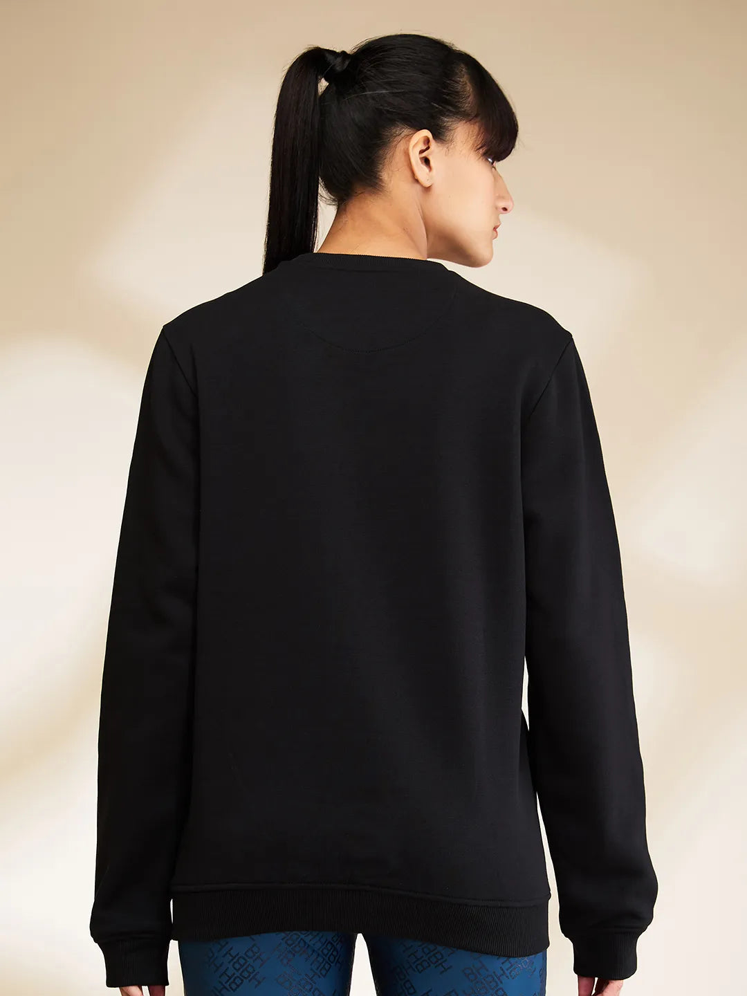 Womens-Top Sweatshirt Black by Being Human Clothing