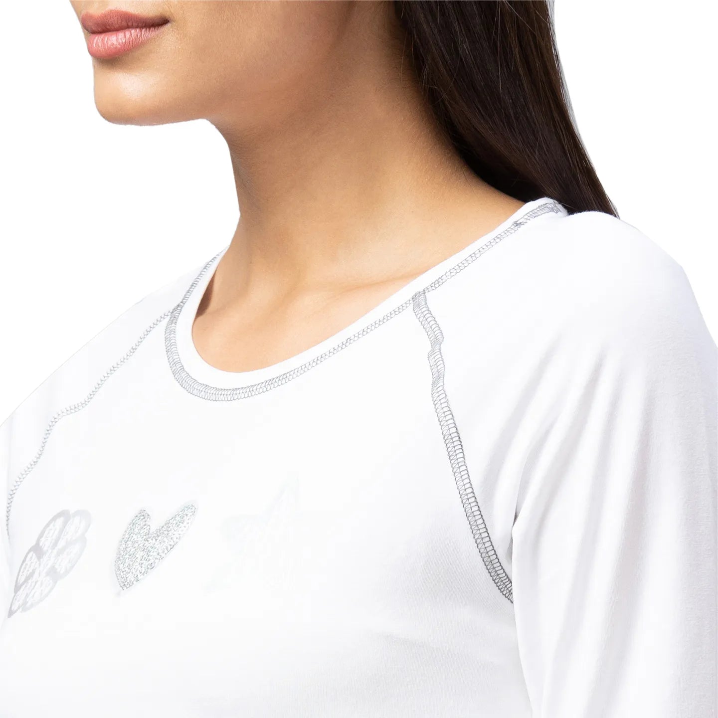 Being Human Clothing  Women Slim Fit Crew Neck Crop T-Shirts-White