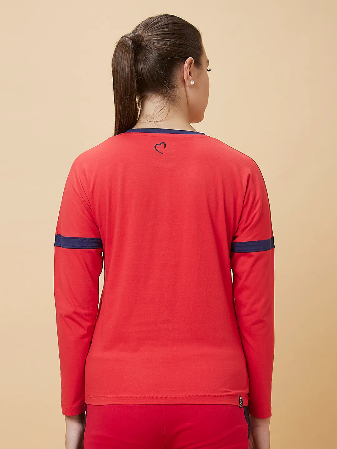 Being Human Clothing Women Regular Fit Crew Neck T-Shirts Red