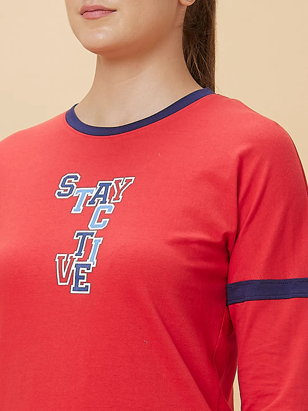 Being Human Clothing Women Regular Fit Crew Neck T-Shirts Red