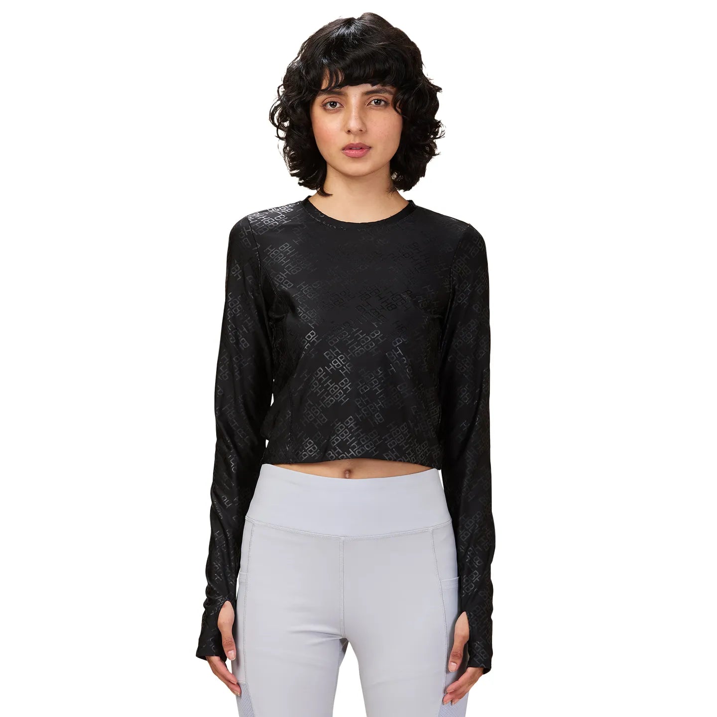 Being Human Clothing Womens-Top Crew Neck Black