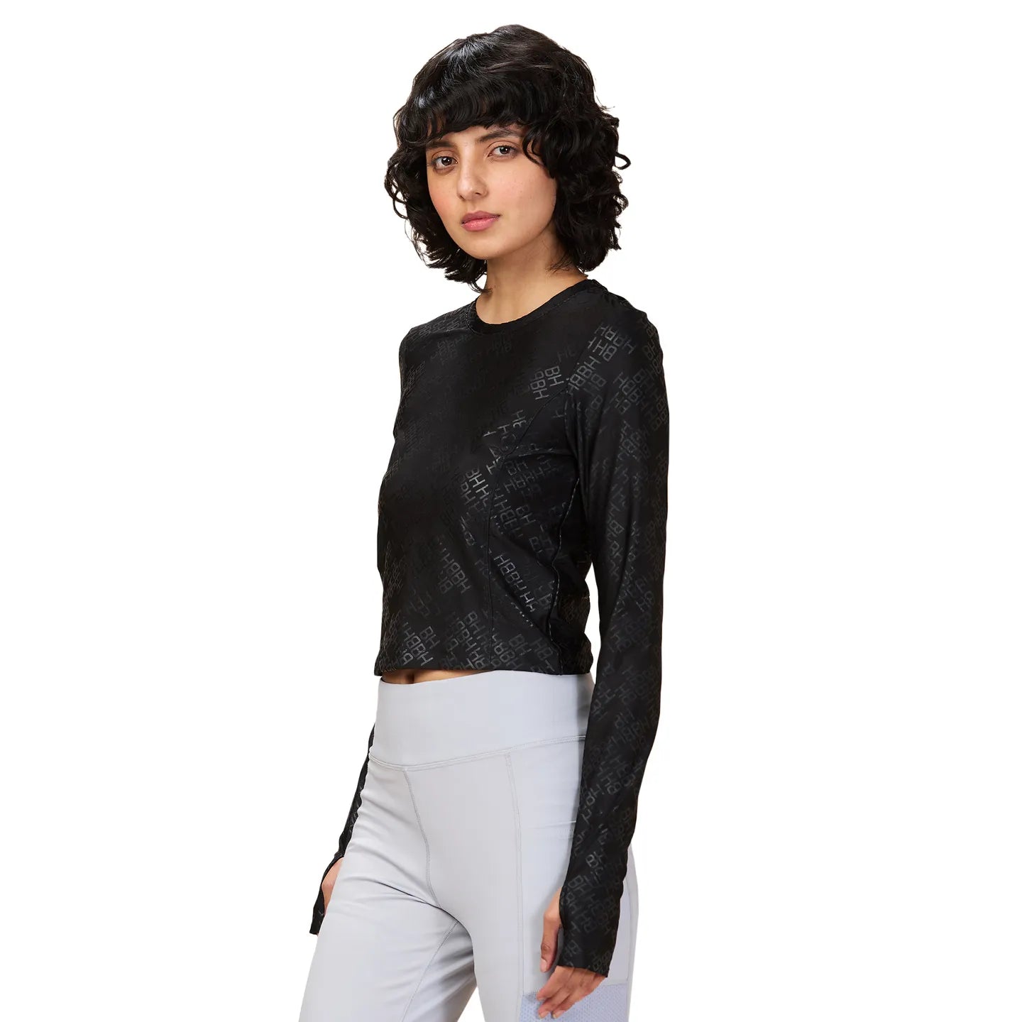 Being Human Clothing Womens-Top Crew Neck Black