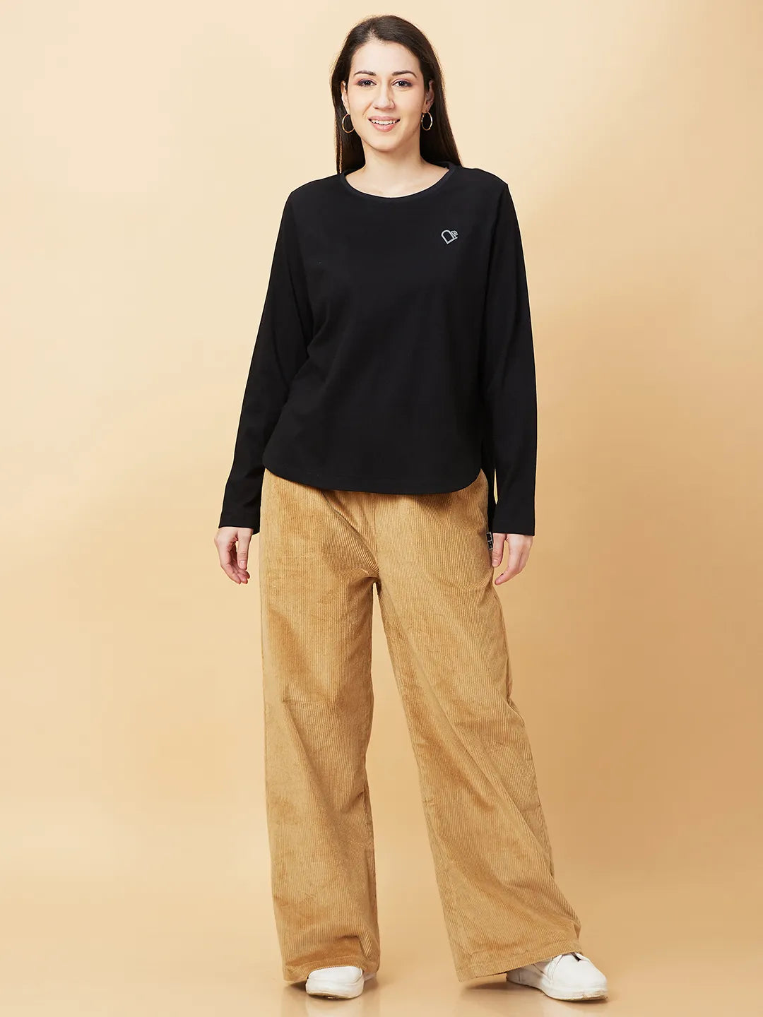 Being Human Clothing Womens-Top Crew Neck Black