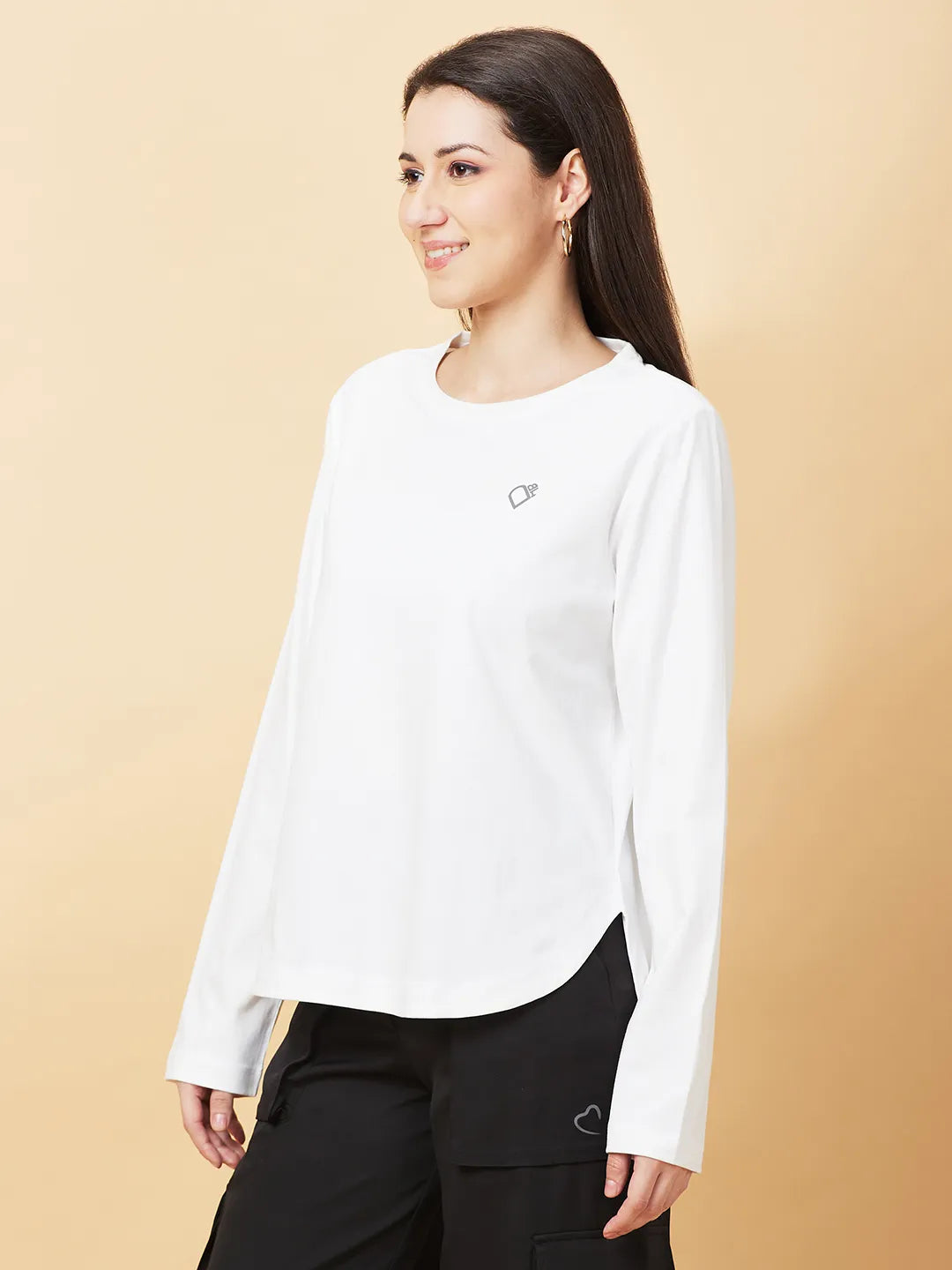 Being Human Clothing Womens-Top Crew Neck Snow White