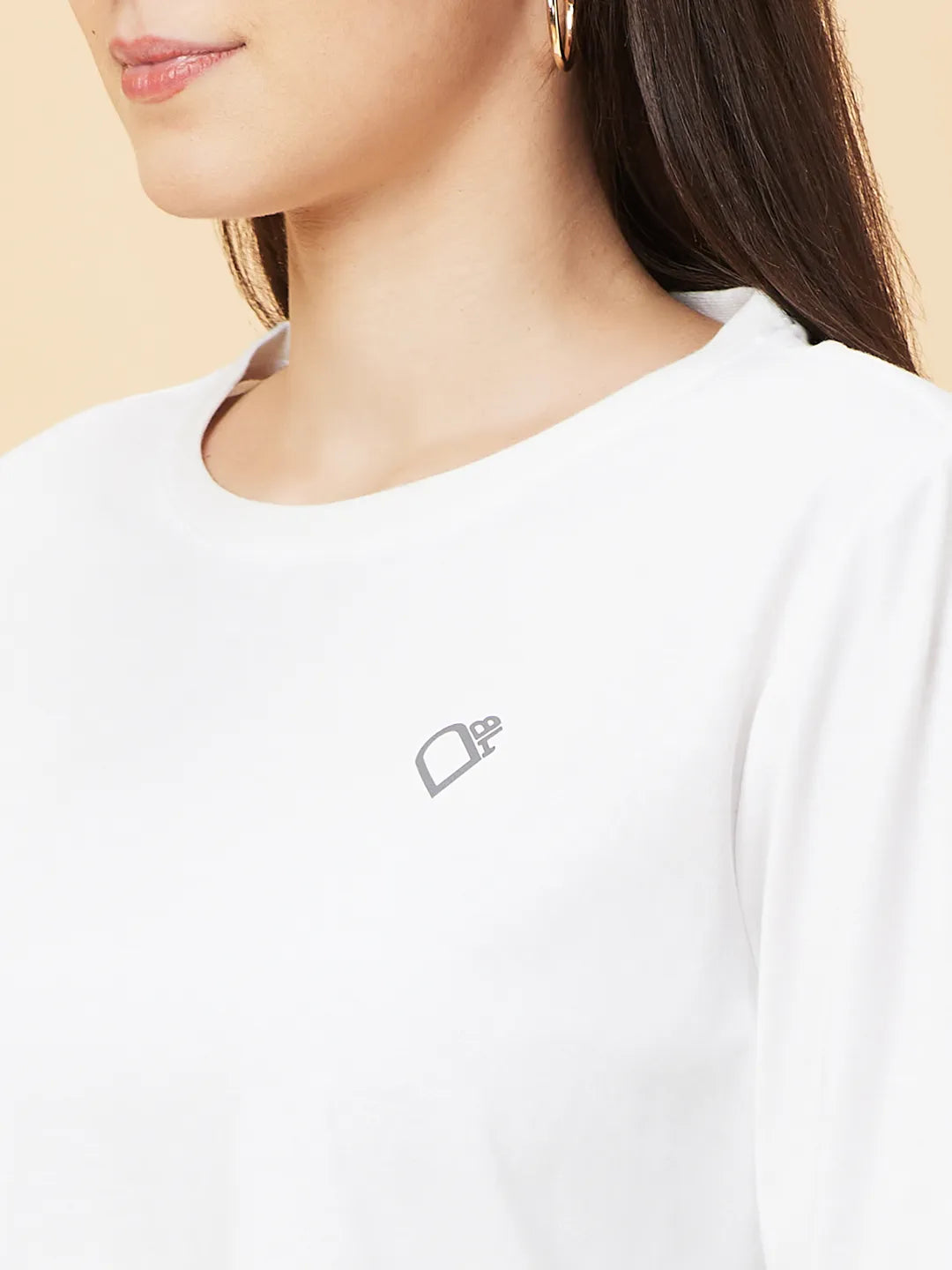 Being Human Clothing Womens-Top Crew Neck Snow White