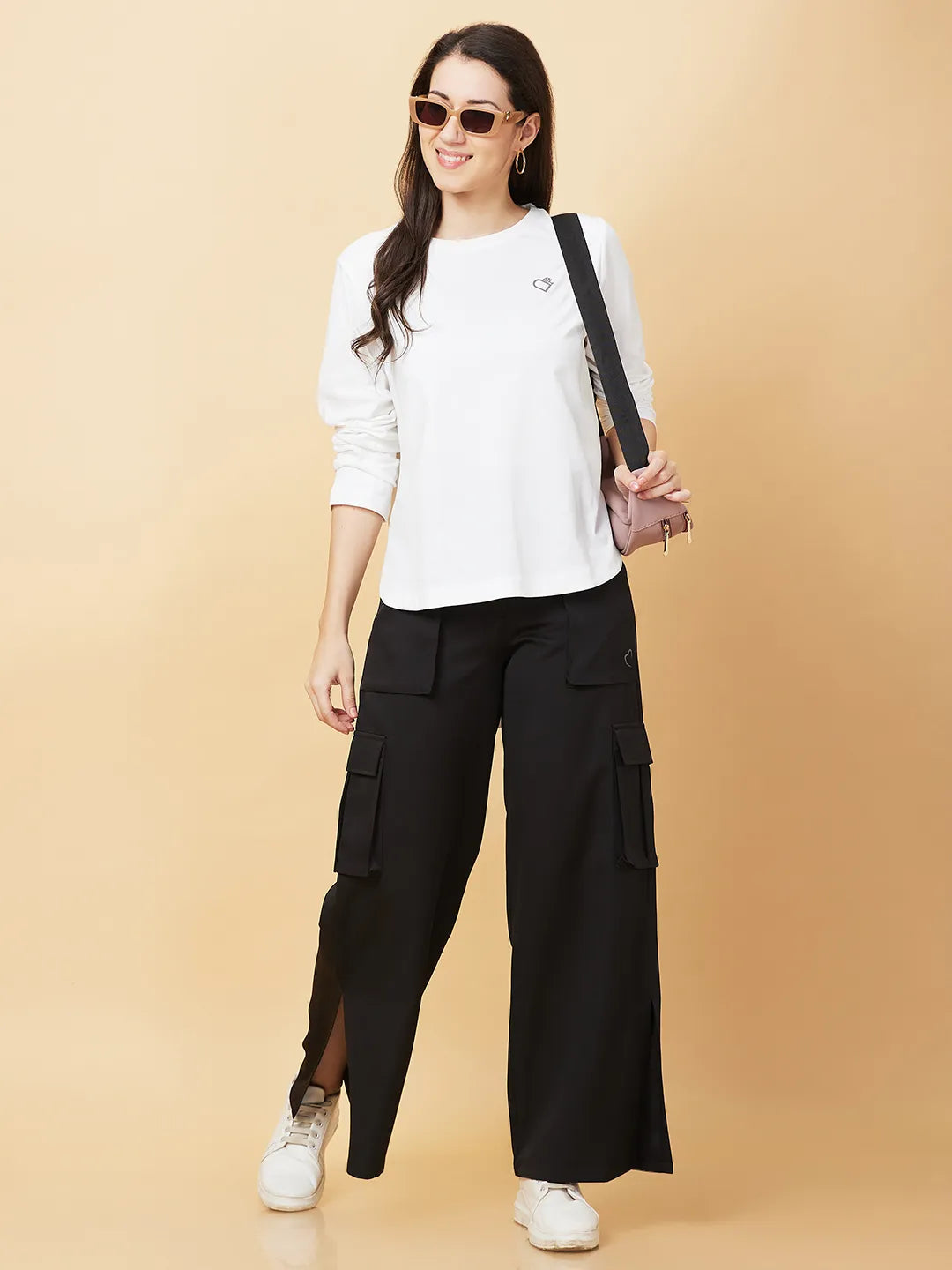 Being Human Clothing Womens-Top Crew Neck Snow White