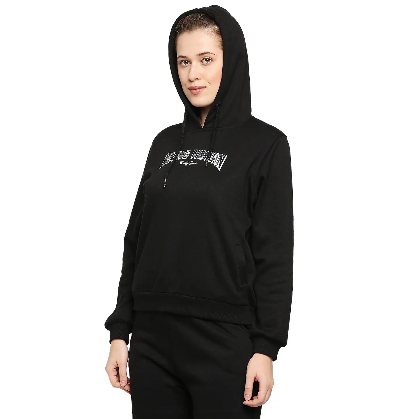 Being Human Clothing Women Wide Leg Fit Track Track-Black