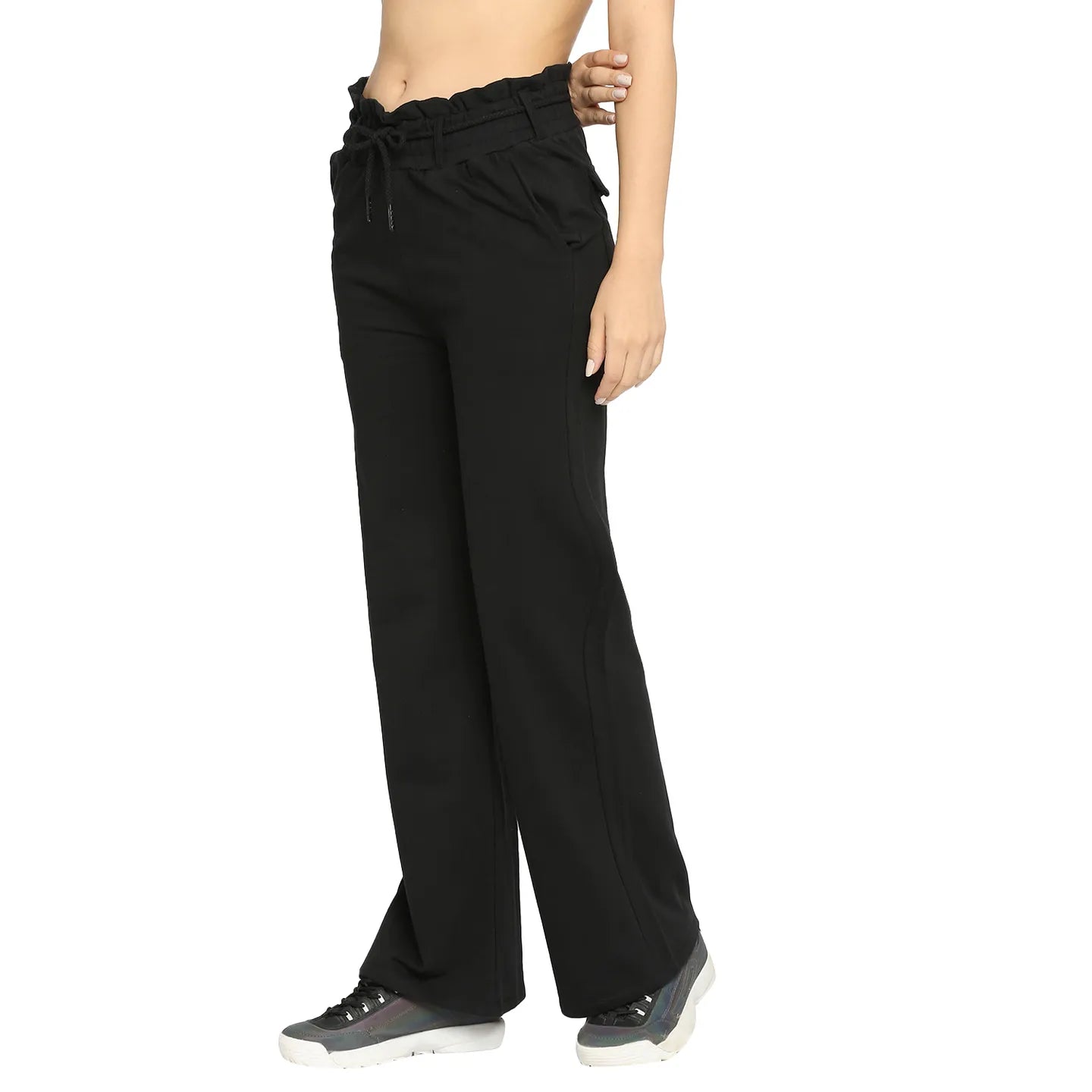 Being Human Clothing Women Wide Leg Fit Track Track-Black