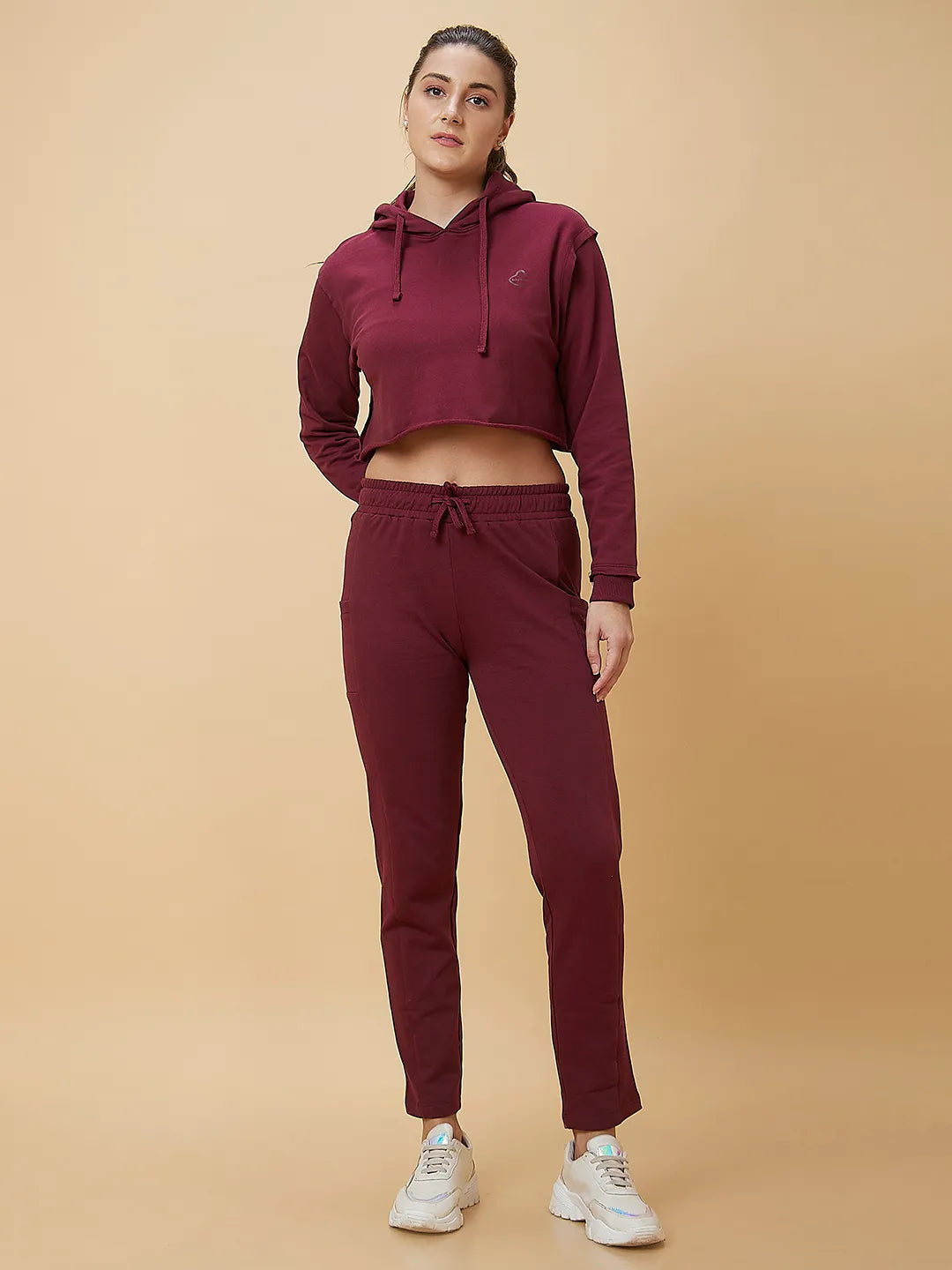 Being Human Clothing Women Regular Fit None Track Maroon