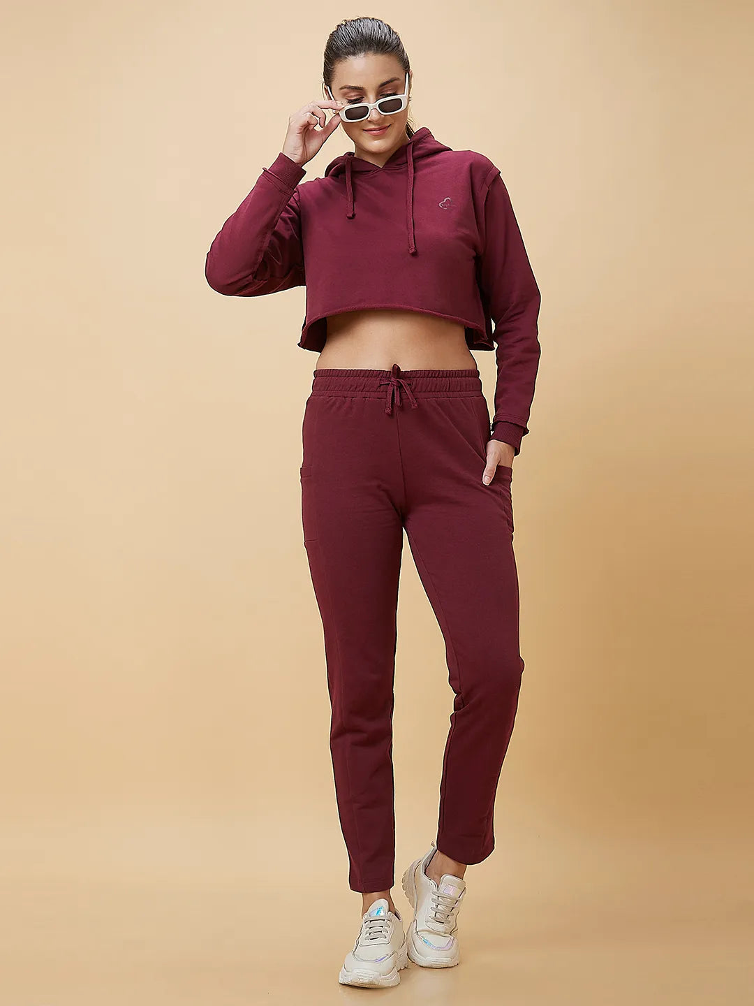 Being Human Clothing Women Regular Fit None Track Maroon