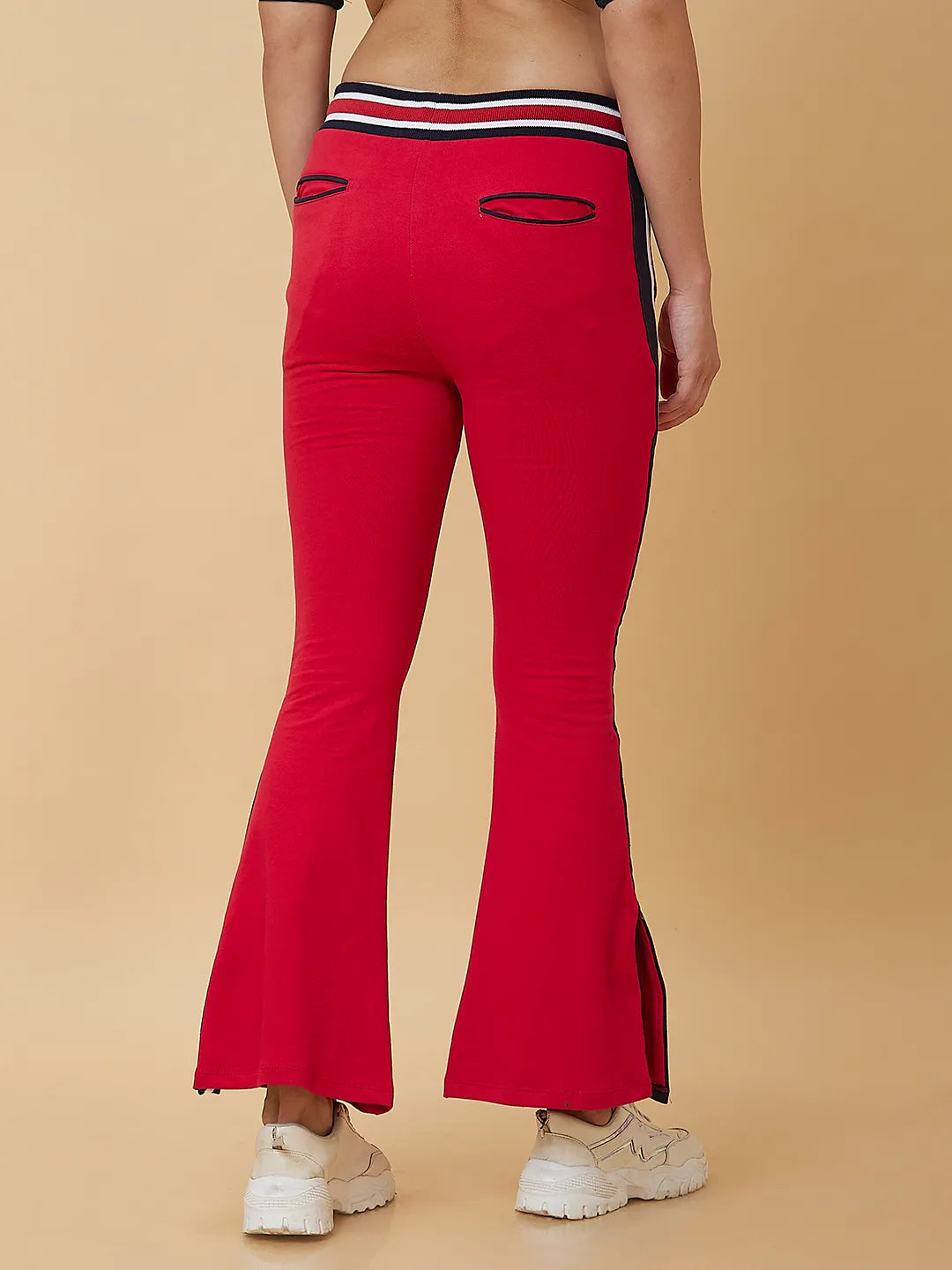 Being Human Clothing Women Kick Flare  Fit None Track Red