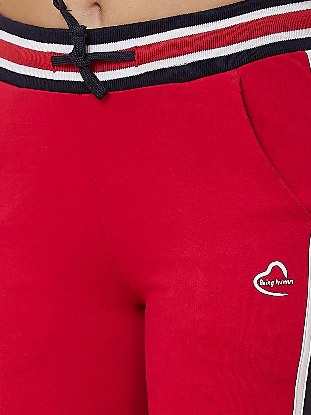 Being Human Clothing Women Kick Flare  Fit None Track Red