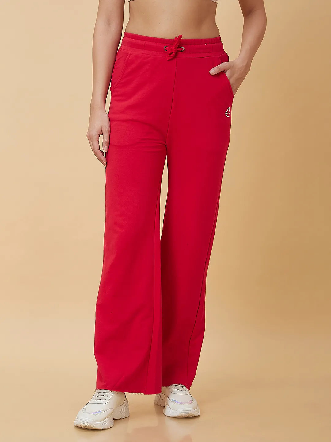 Being Human Clothing Women Wide Leg Fit None Track Red