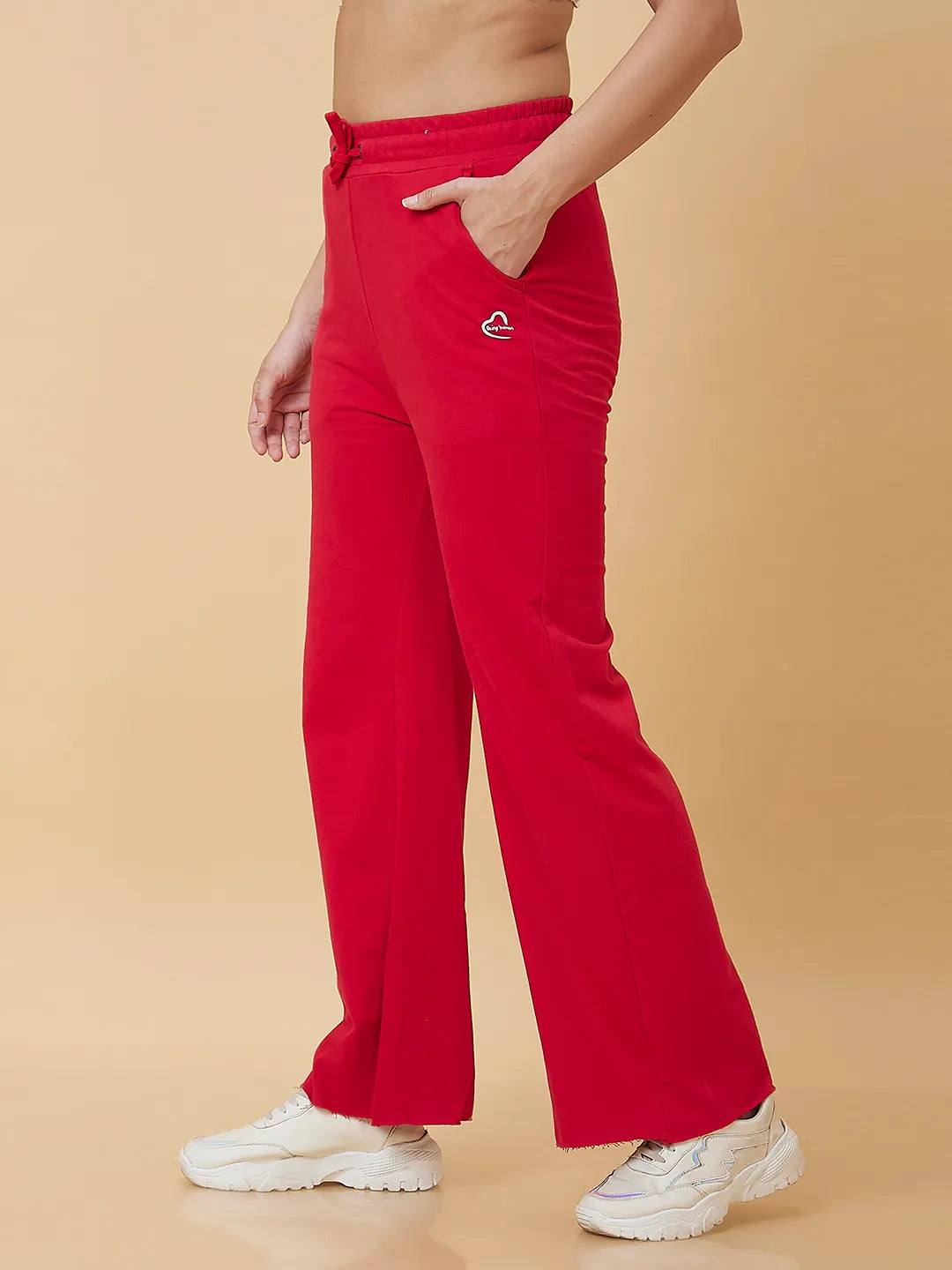 Being Human Clothing Women Wide Leg Fit None Track Red