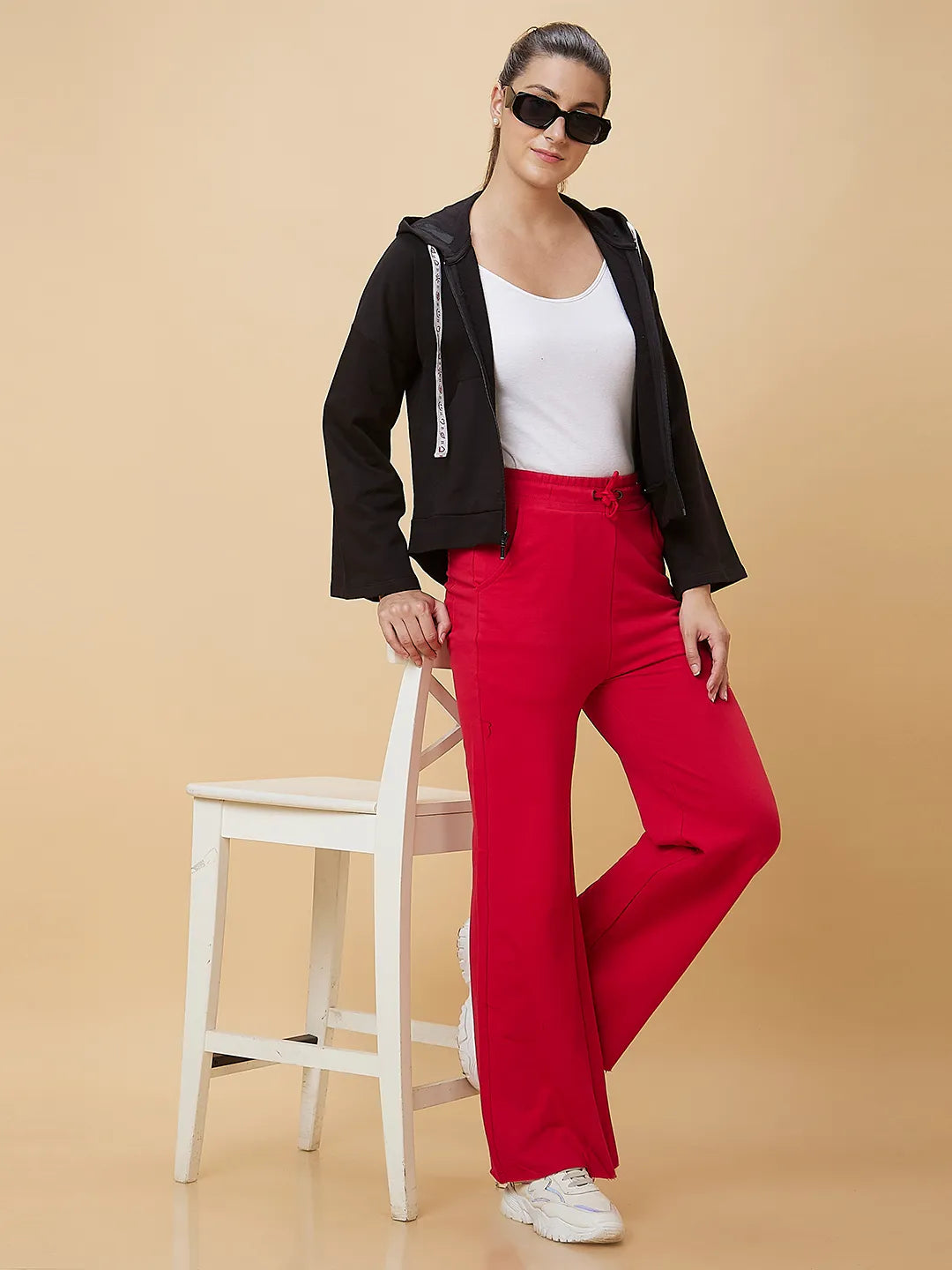 Being Human Clothing Women Wide Leg Fit None Track Red