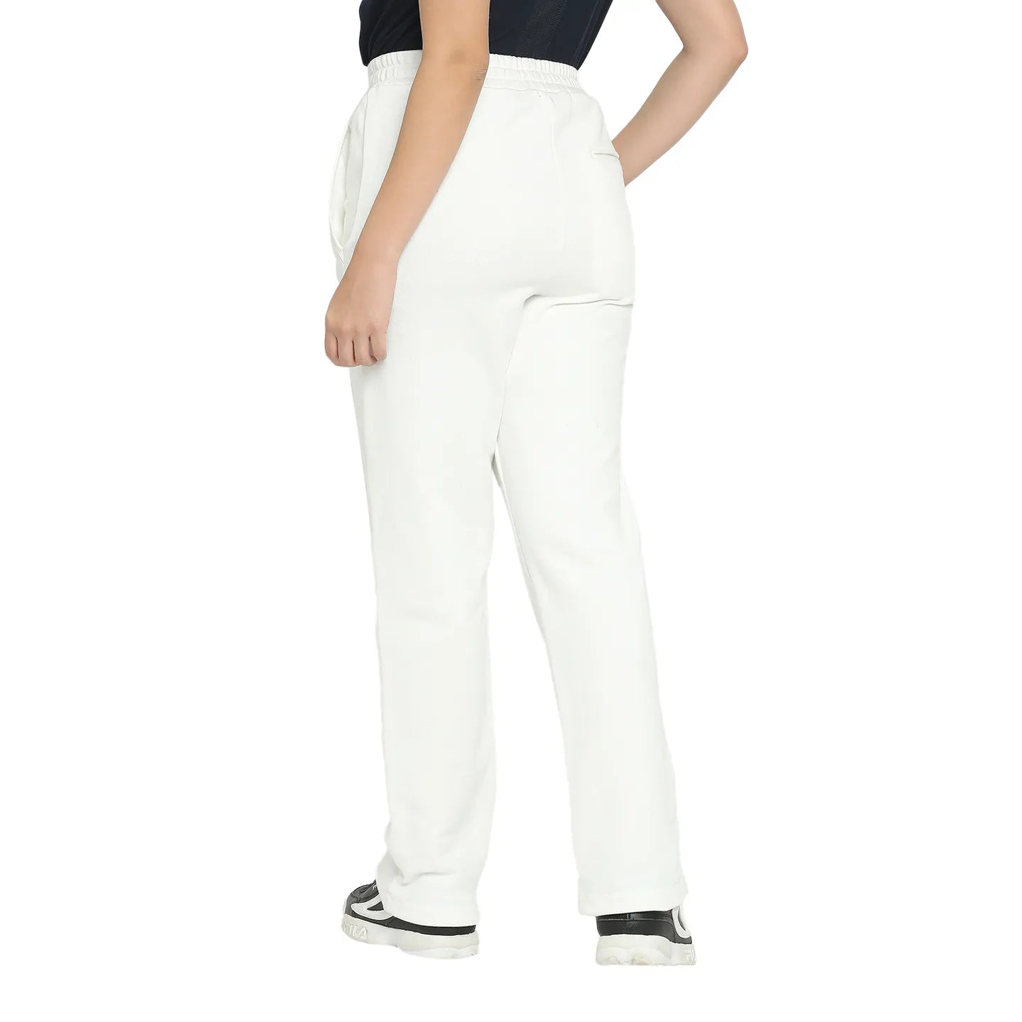 White Easy Fit Women's Track Pants By Being Human Clothing