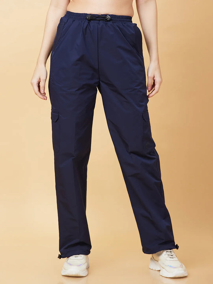 Blue Basic Fit Women's Track Pants