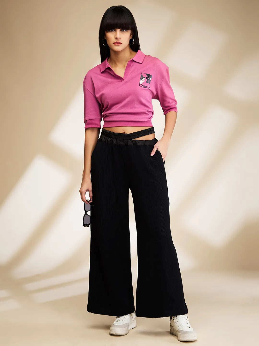 Being Human Clothing Womens-Bottom Track Black