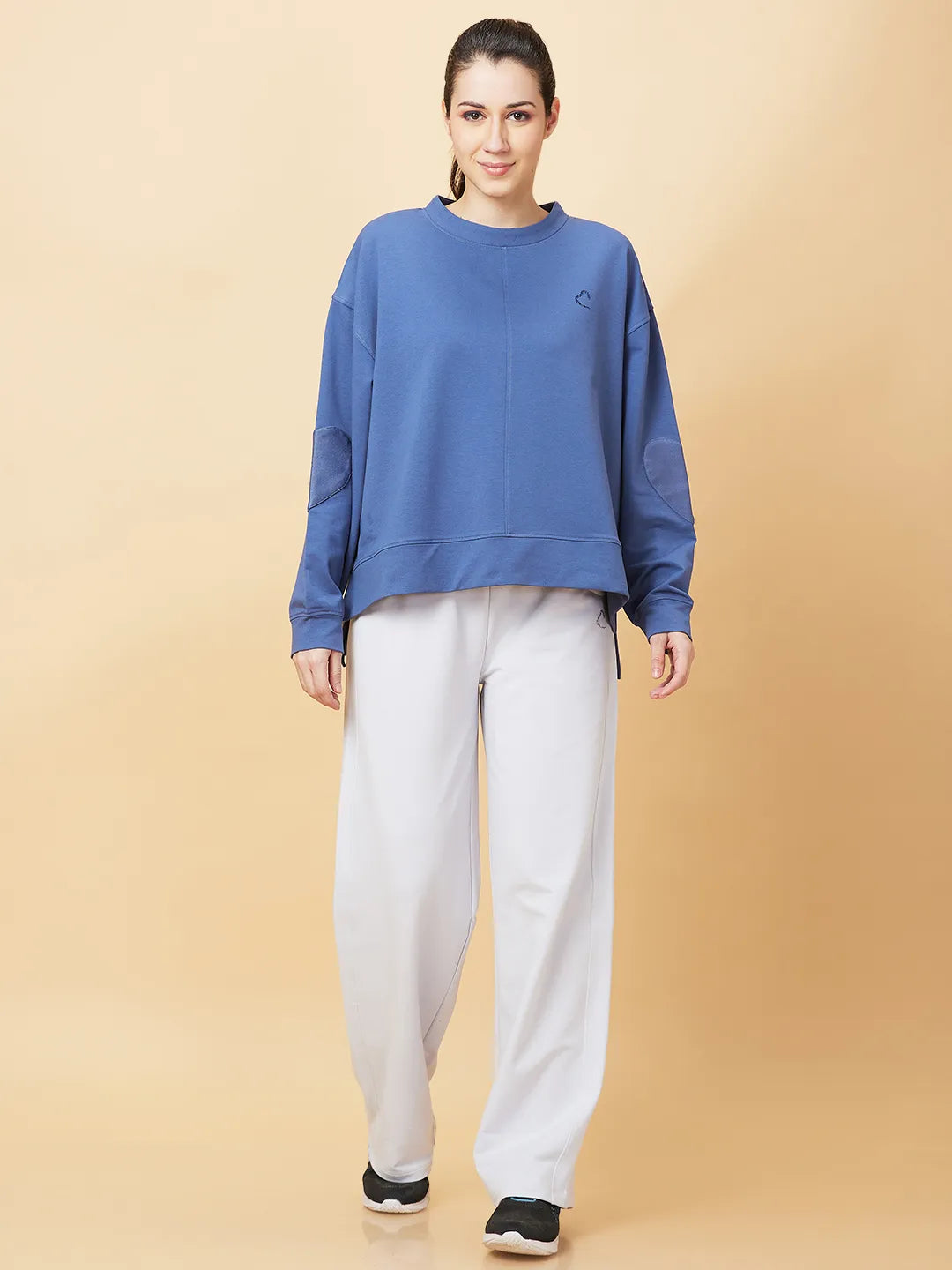 Being Human Clothing Womens-Bottom Track Ice Grey