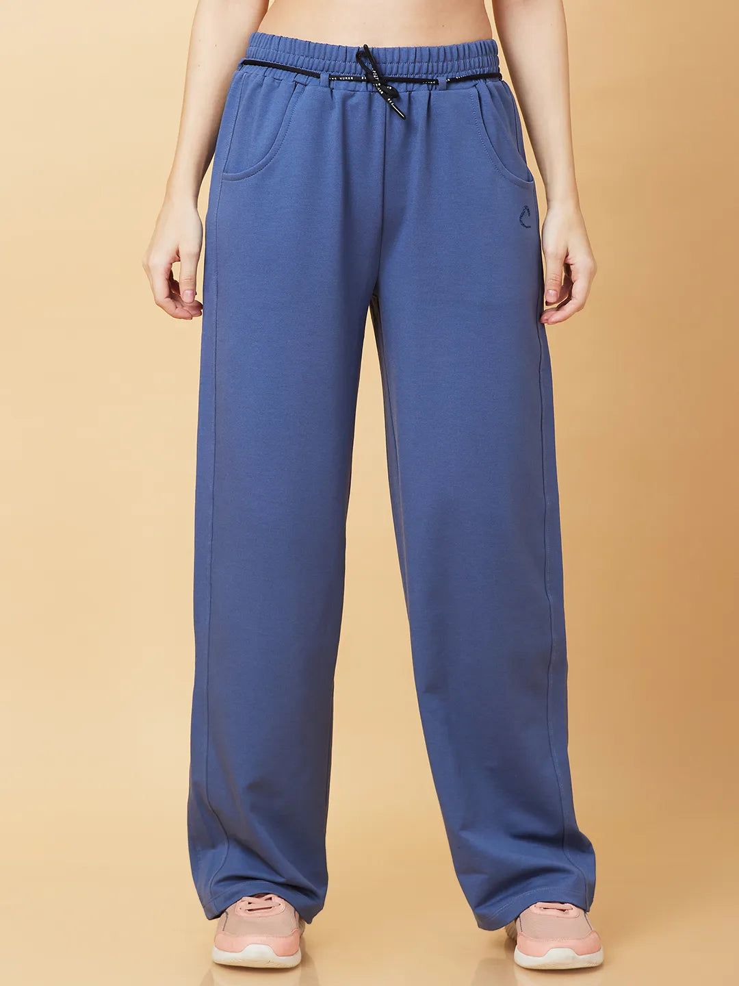 Being Human Clothing Womens-Bottom Track Pale Blue