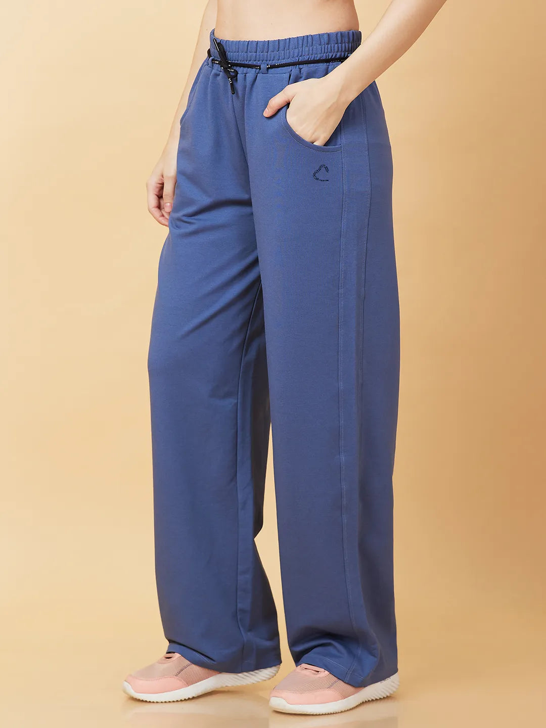 Being Human Clothing Womens-Bottom Track Pale Blue