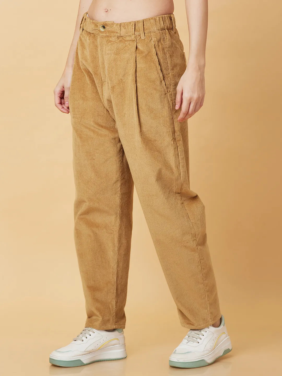 Being Human Clothing Womens-Bottom Track Beige