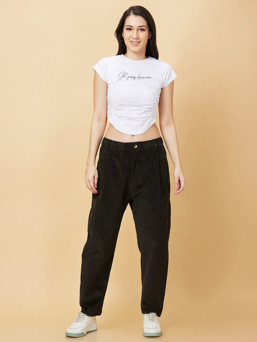 Womens-Bottom Track Dark Olive by Being Human Clothing